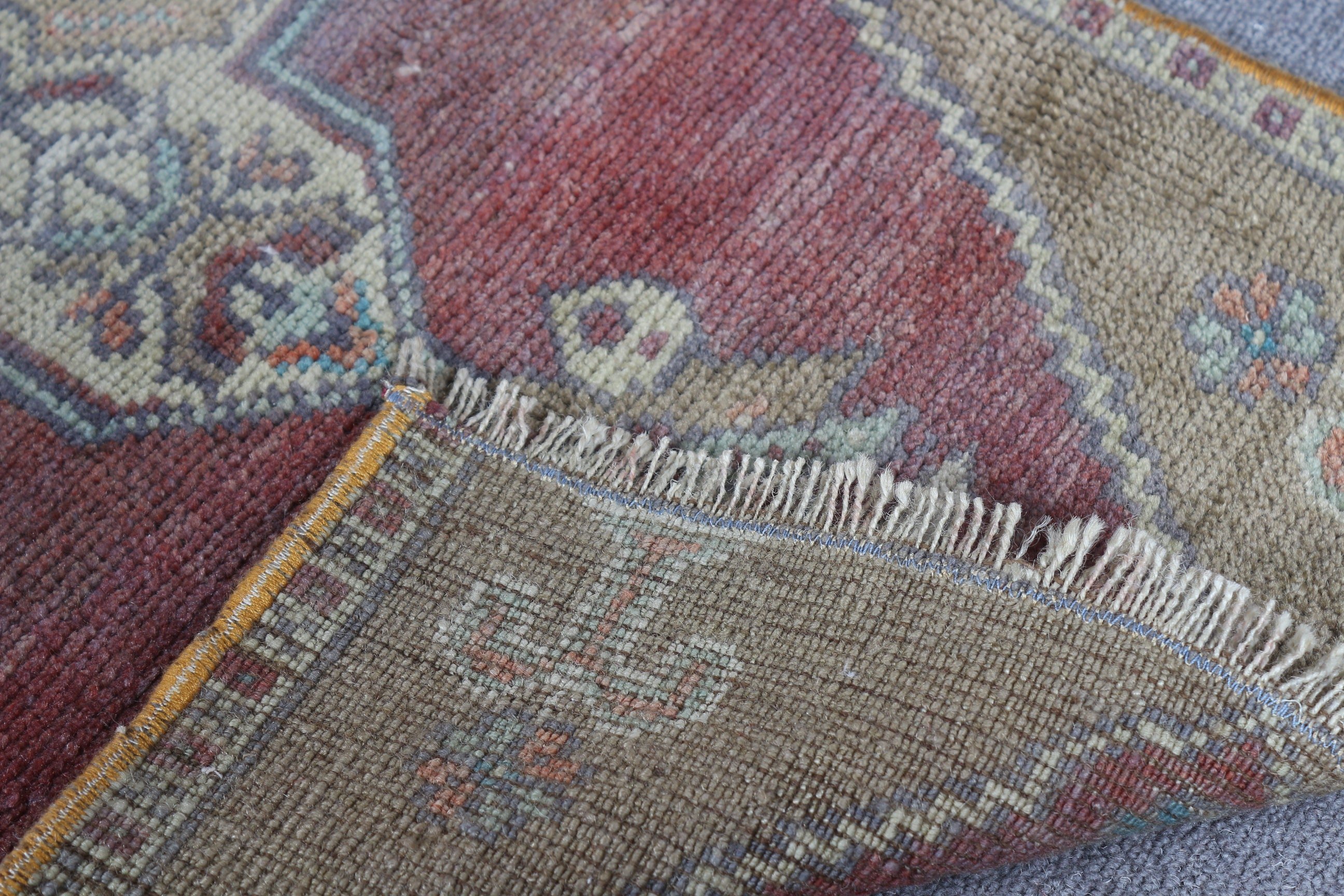 Bedroom Rug, Vintage Rugs, Antique Rug, Brown Oriental Rugs, Outdoor Rugs, Car Mat Rug, Oushak Rugs, Turkish Rug, 1.3x2.6 ft Small Rugs