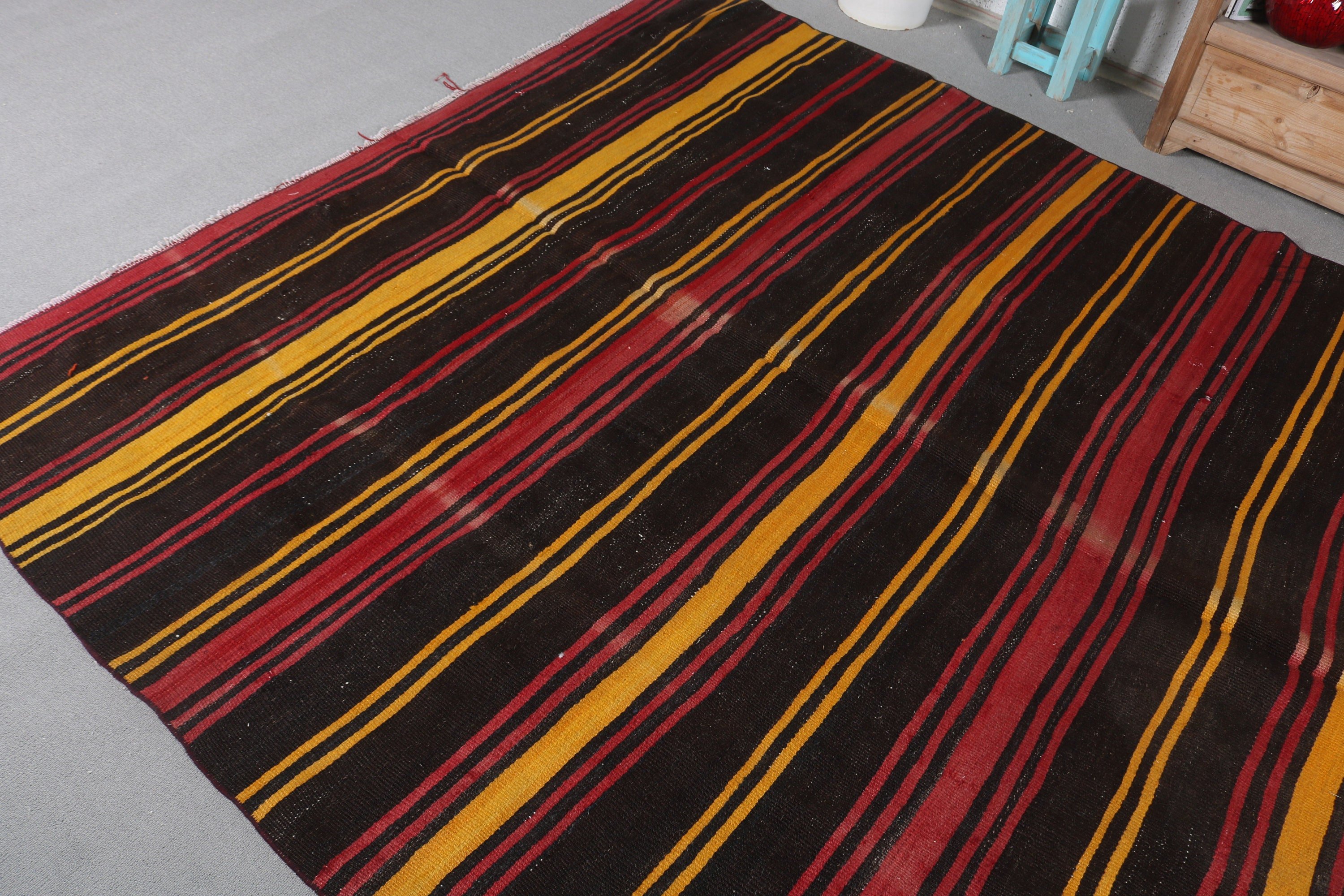 Kahverengi 6.7x9.9 ft Büyük Halı, Türk Halıları, Eski Halı, Anadolu Halısı, Havalı Halılar, Vintage Halılar, Yatak Odası Halıları, Salon Halıları, Kilim