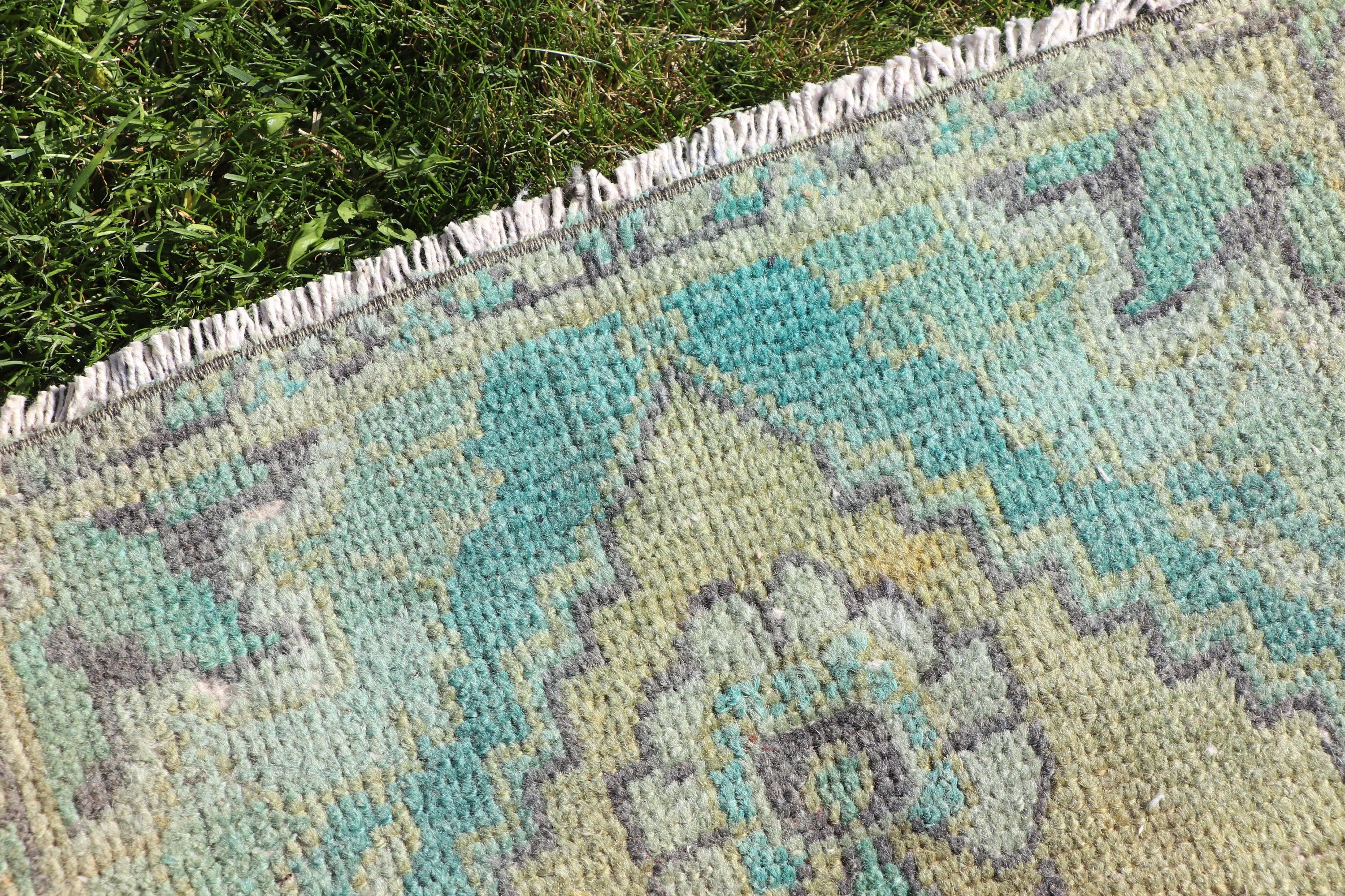 Green Oushak Rug, Turkish Rug, Home Decor Rugs, Small Vintage Rug, 1.6x2.8 ft Small Rug, Small Boho Rugs, Vintage Rug