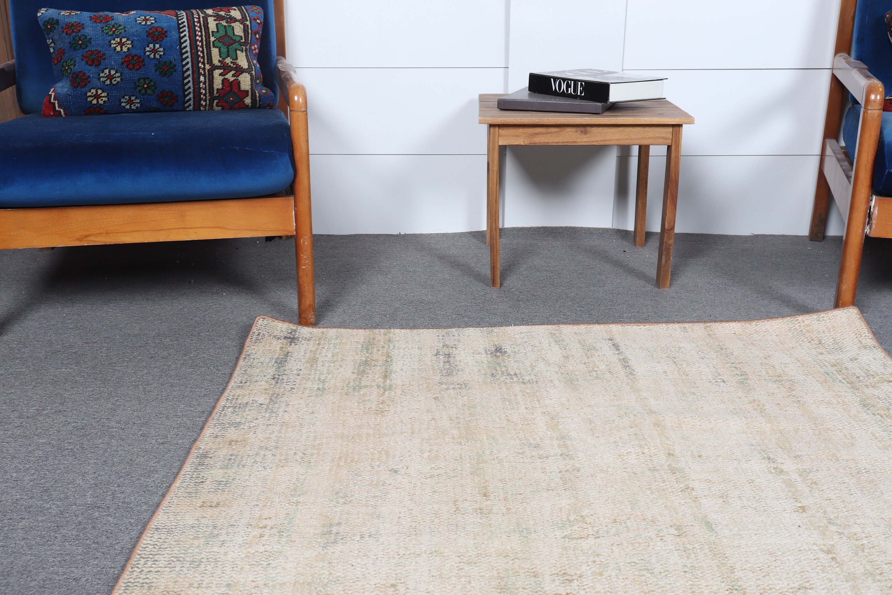 Kitchen Rug, Turkish Rug, Entry Rug, Beige Anatolian Rug, Antique Rug, 3.6x4 ft Small Rugs, Rugs for Kitchen, Vintage Rug