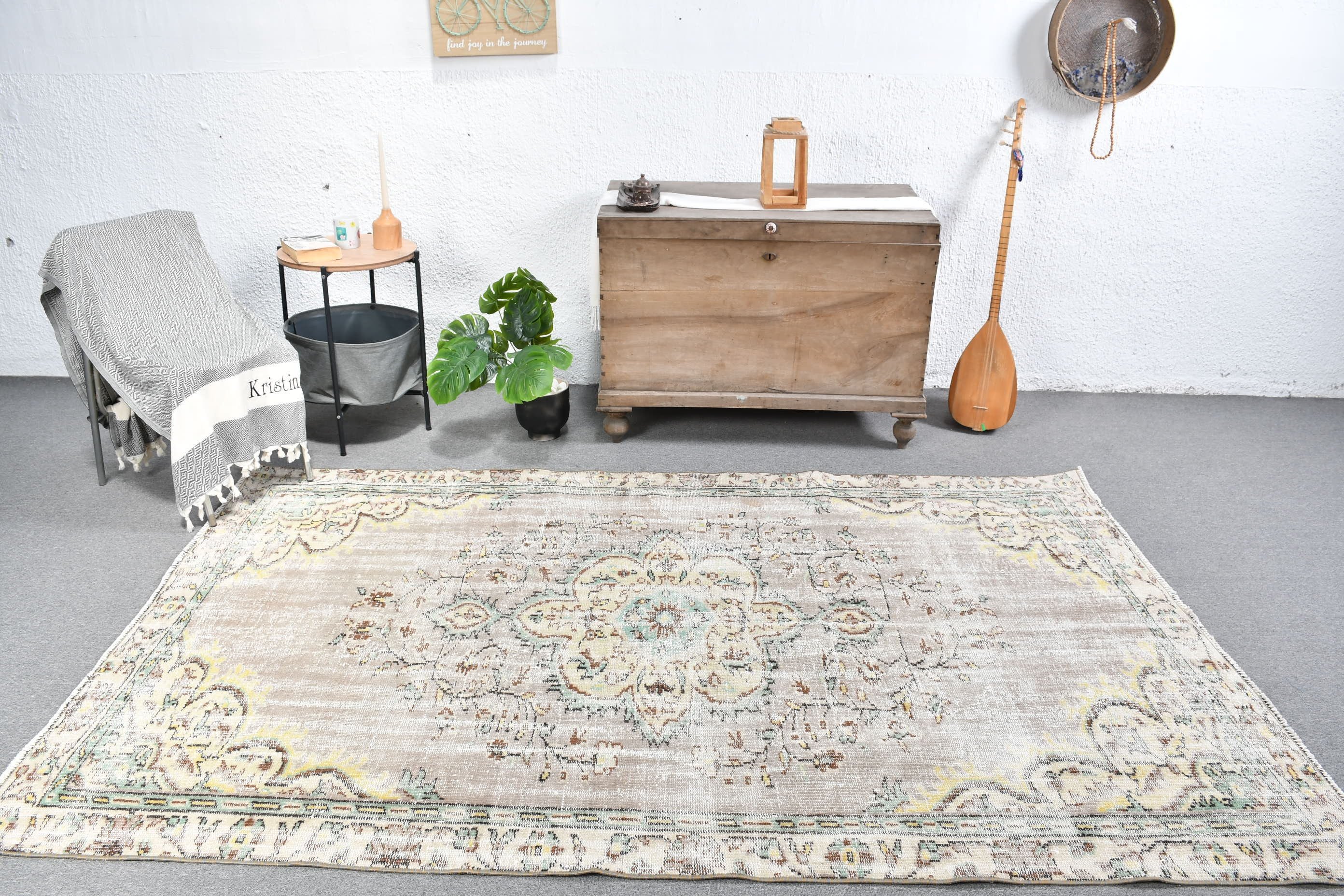 Living Room Rug, Anatolian Rug, Bronze Kitchen Rugs, 5.2x8.4 ft Large Rugs, Boho Rug, Salon Rug, Vintage Rugs, Turkish Rugs