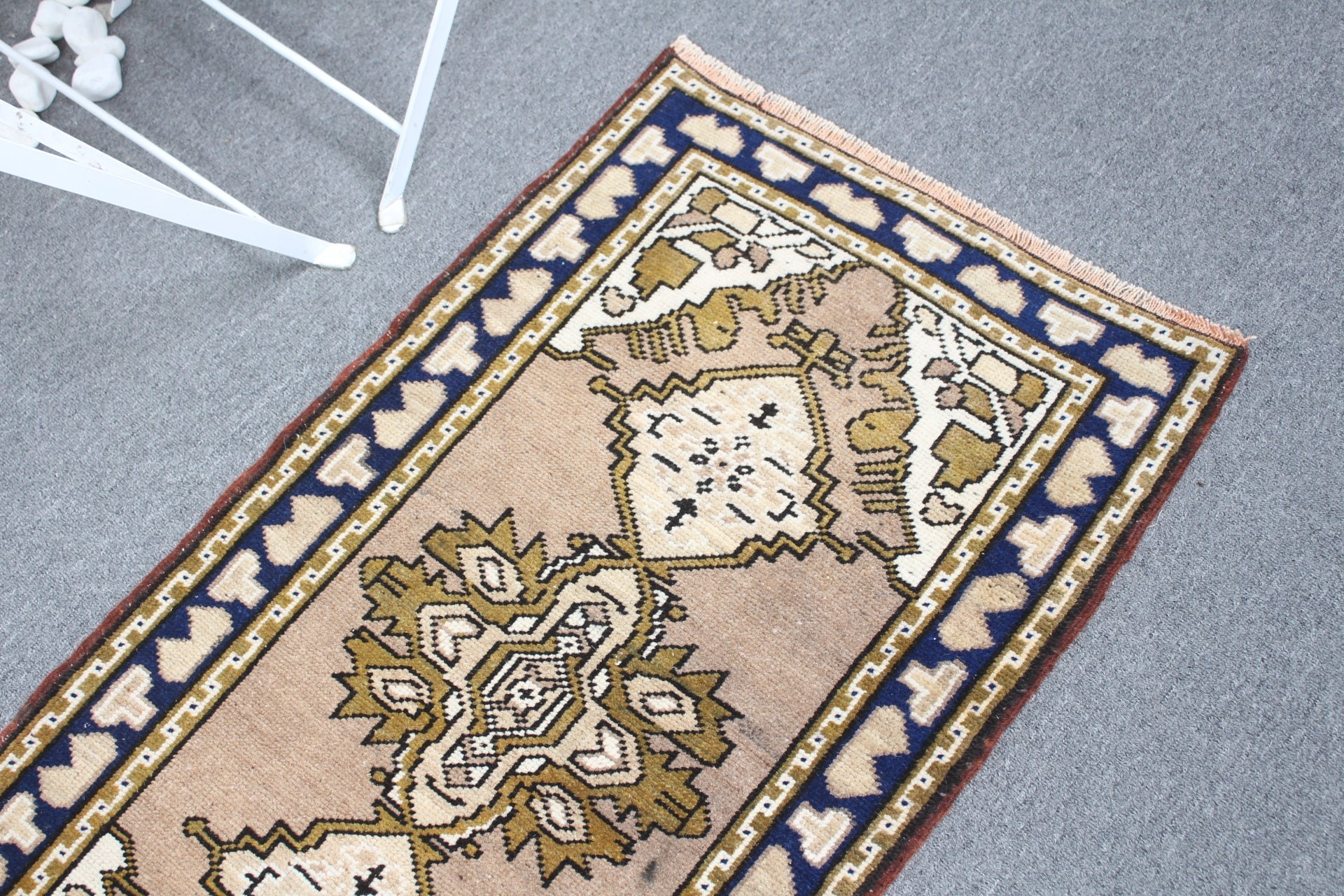 Kitchen Rug, Turkish Rug, 1.8x3.2 ft Small Rug, Bathroom Rug, Door Mat Rugs, Brown Home Decor Rug, Vintage Rugs, Bedroom Rug, Pale Rug