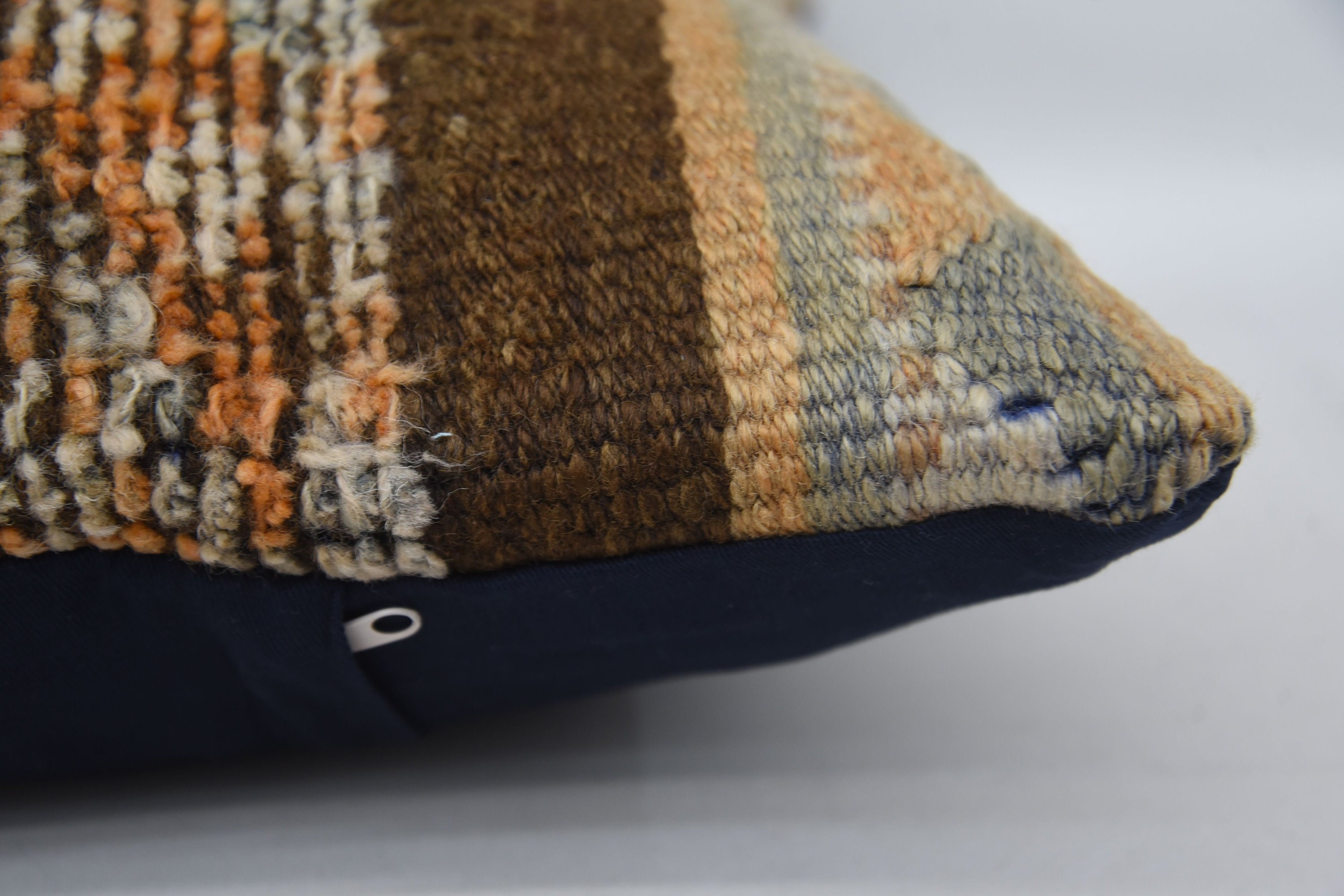 Natural Pillow Cover, Home Decor Pillow, Interior Designer Pillow, Kilim Cushion Sham, Kilim Rug Pillow, 16"x24" Orange Pillow Case