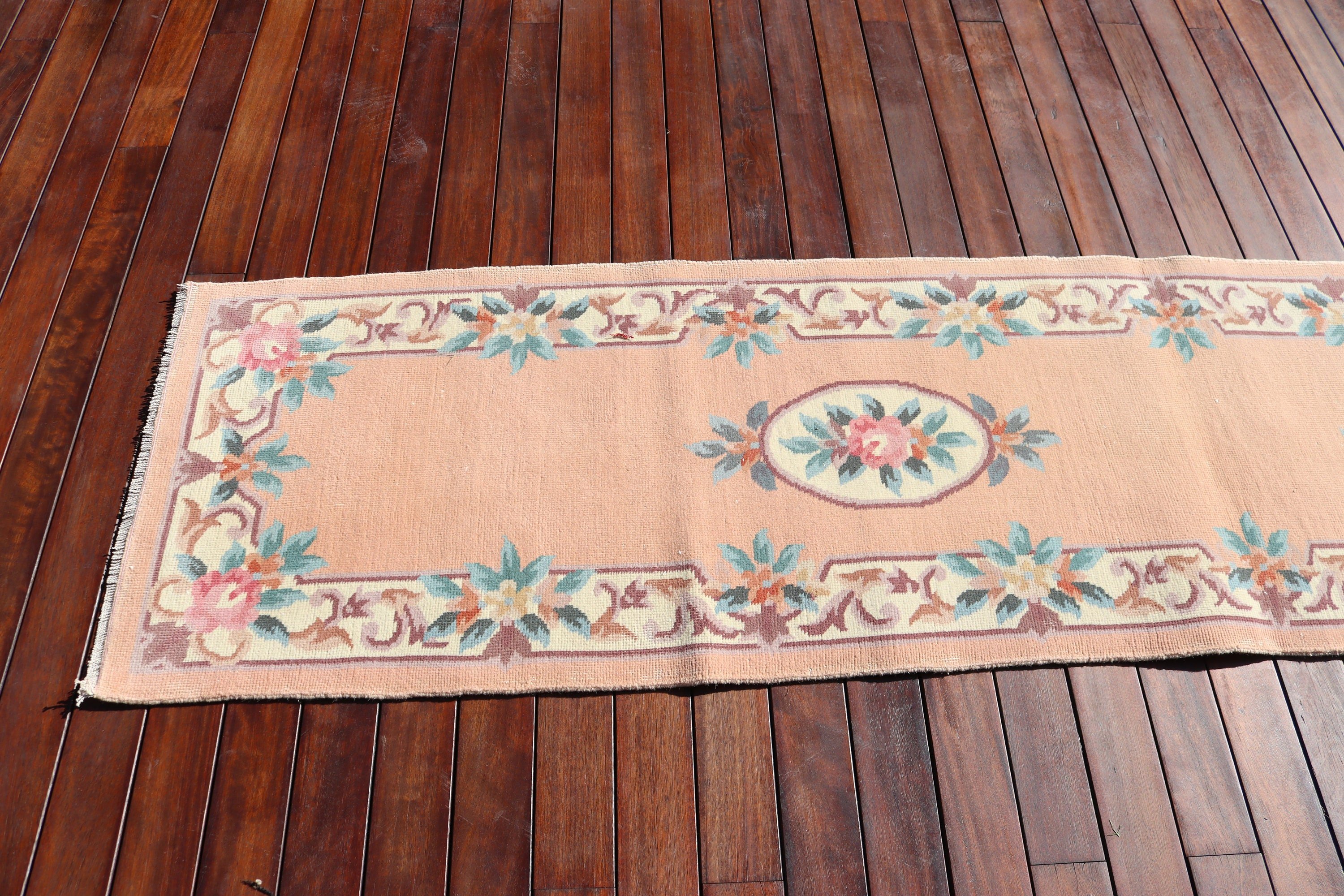 Orange Moroccan Rugs, Moroccan Rugs, Corridor Rug, 2.2x9.6 ft Runner Rug, Statement Rugs, Turkish Rug, Vintage Rug, Rugs for Kitchen