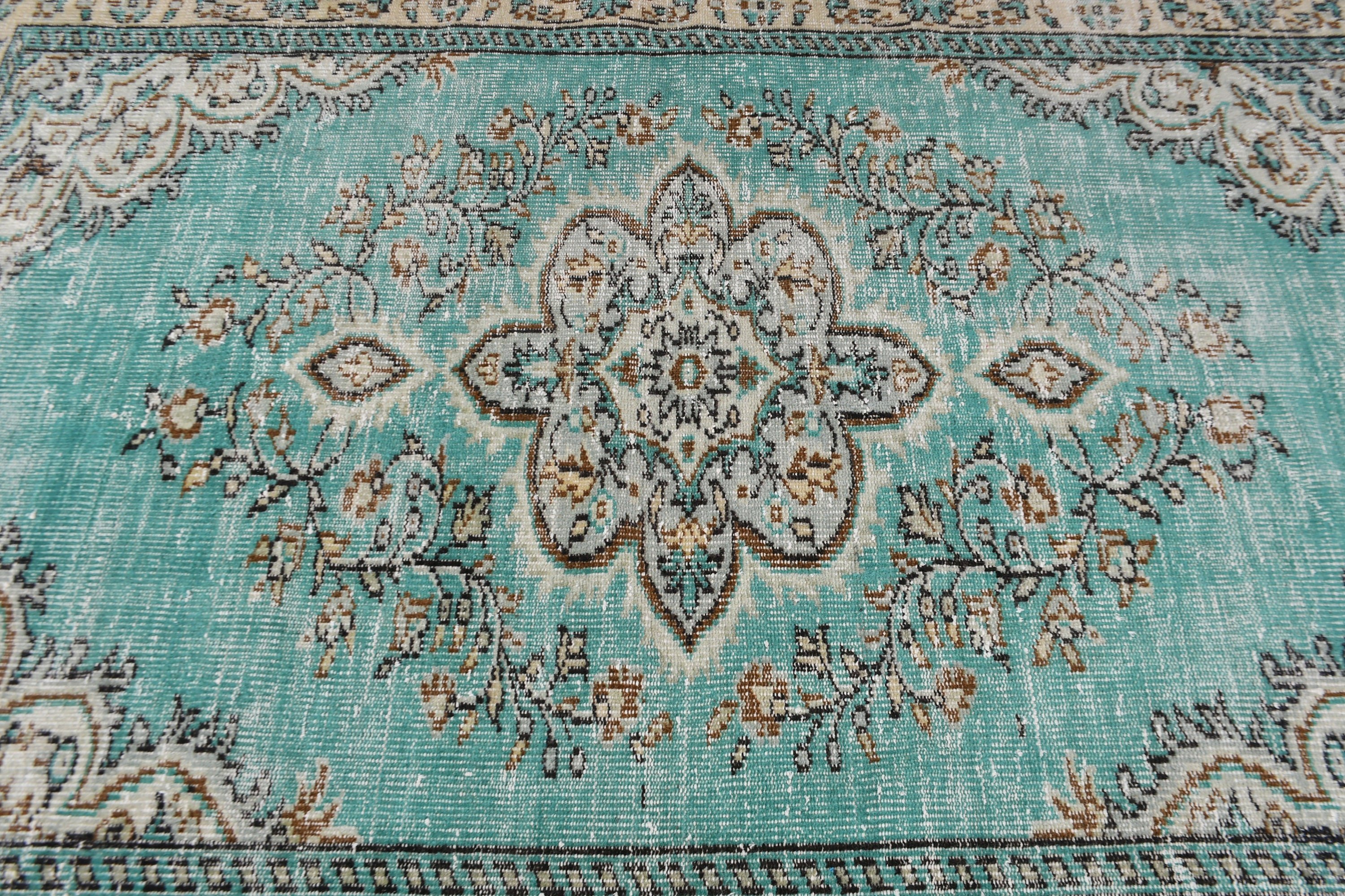 Nursery Rugs, Floor Rugs, Living Room Rug, Vintage Rugs, Wool Rugs, 5.4x7.4 ft Area Rug, Rugs for Nursery, Green Bedroom Rugs, Turkish Rug