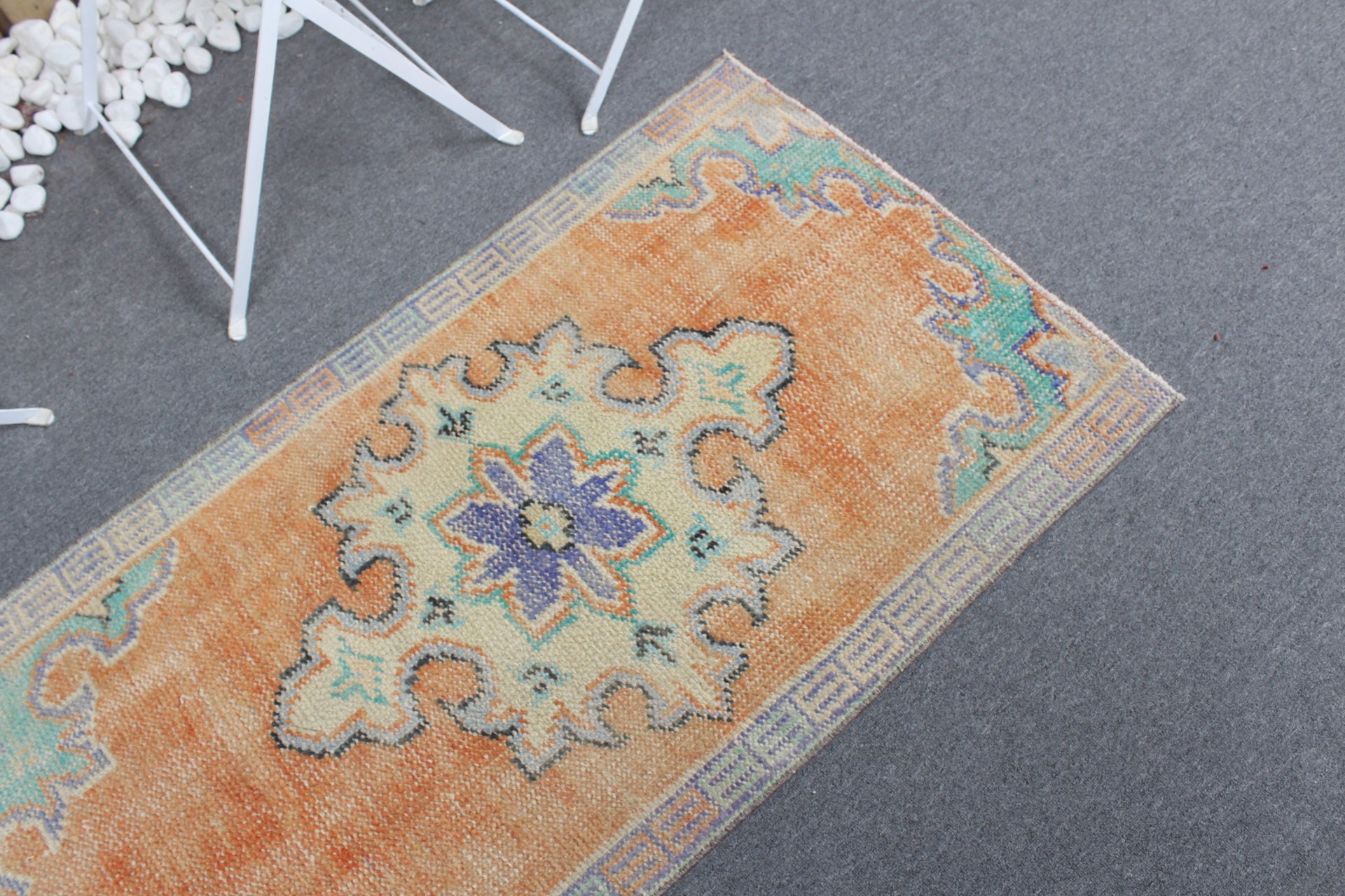 Bedroom Rugs, 2.4x4.4 ft Small Rugs, Rugs for Car Mat, Orange Kitchen Rugs, Wool Rug, Turkish Rug, Vintage Rug, Home Decor Rug, Old Rug