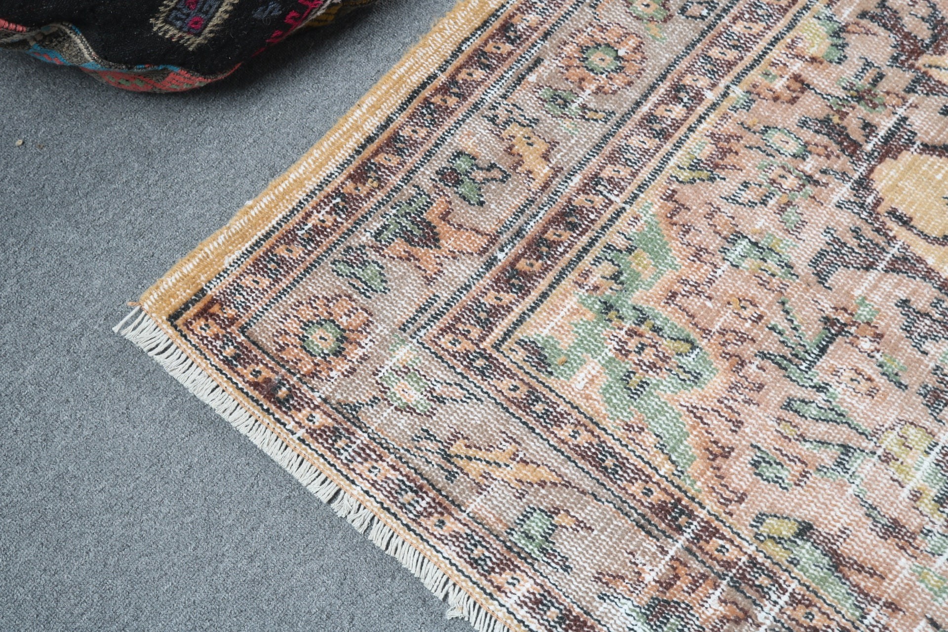 Türk Halısı, Vintage Halı, Boho Halıları, Ev Dekorasyonu Halıları, Büyük Vintage Halılar, Sarı Oryantal Halılar, Salon Halıları, 6.2x9.3 ft Büyük Halılar