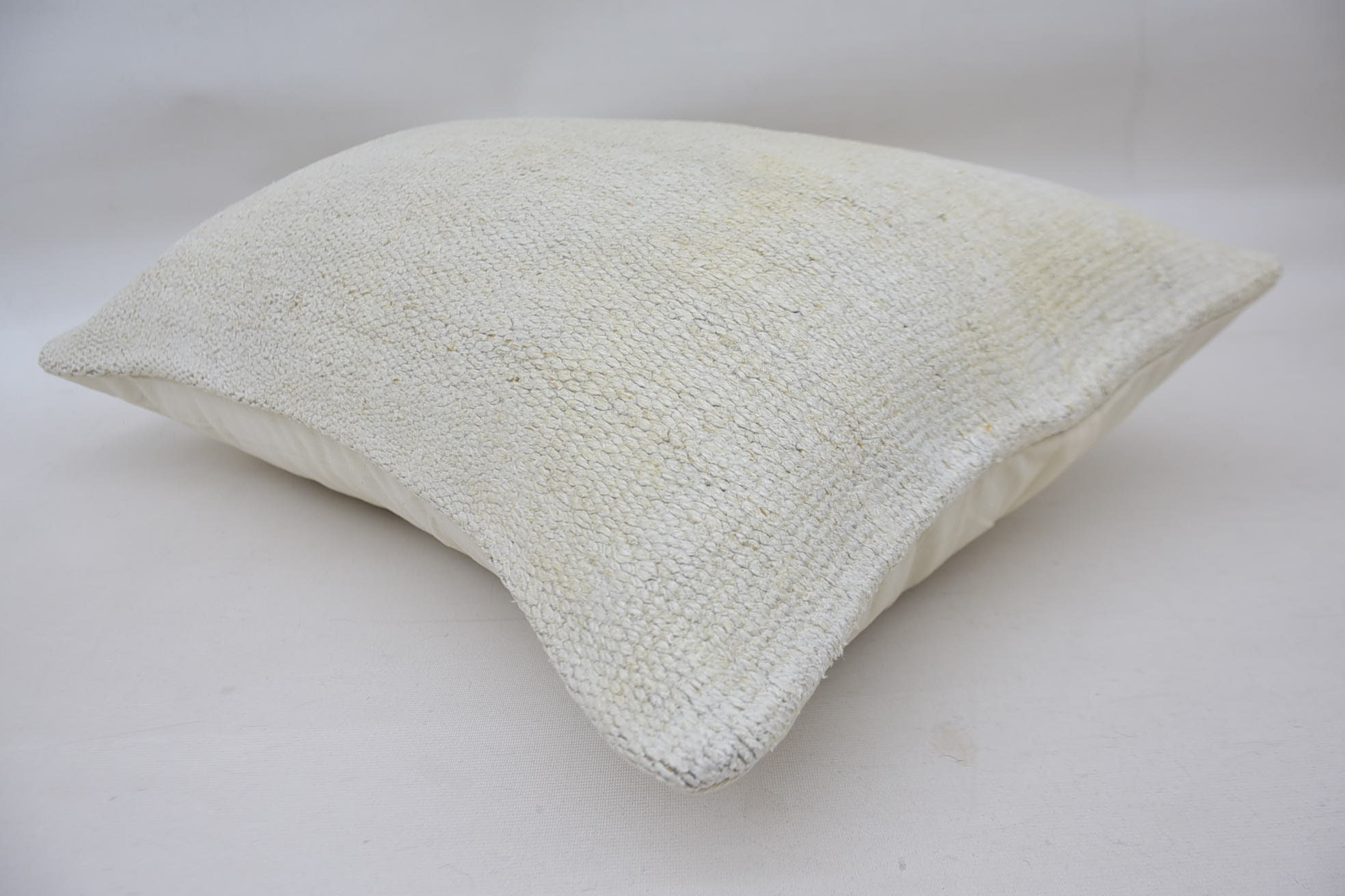 Interior Designer Pillow, Boho Pillow Sham Cover, Kilim Pillow, 16"x24" White Cushion Cover, Couch Cushion, Bolster Pillow Sham