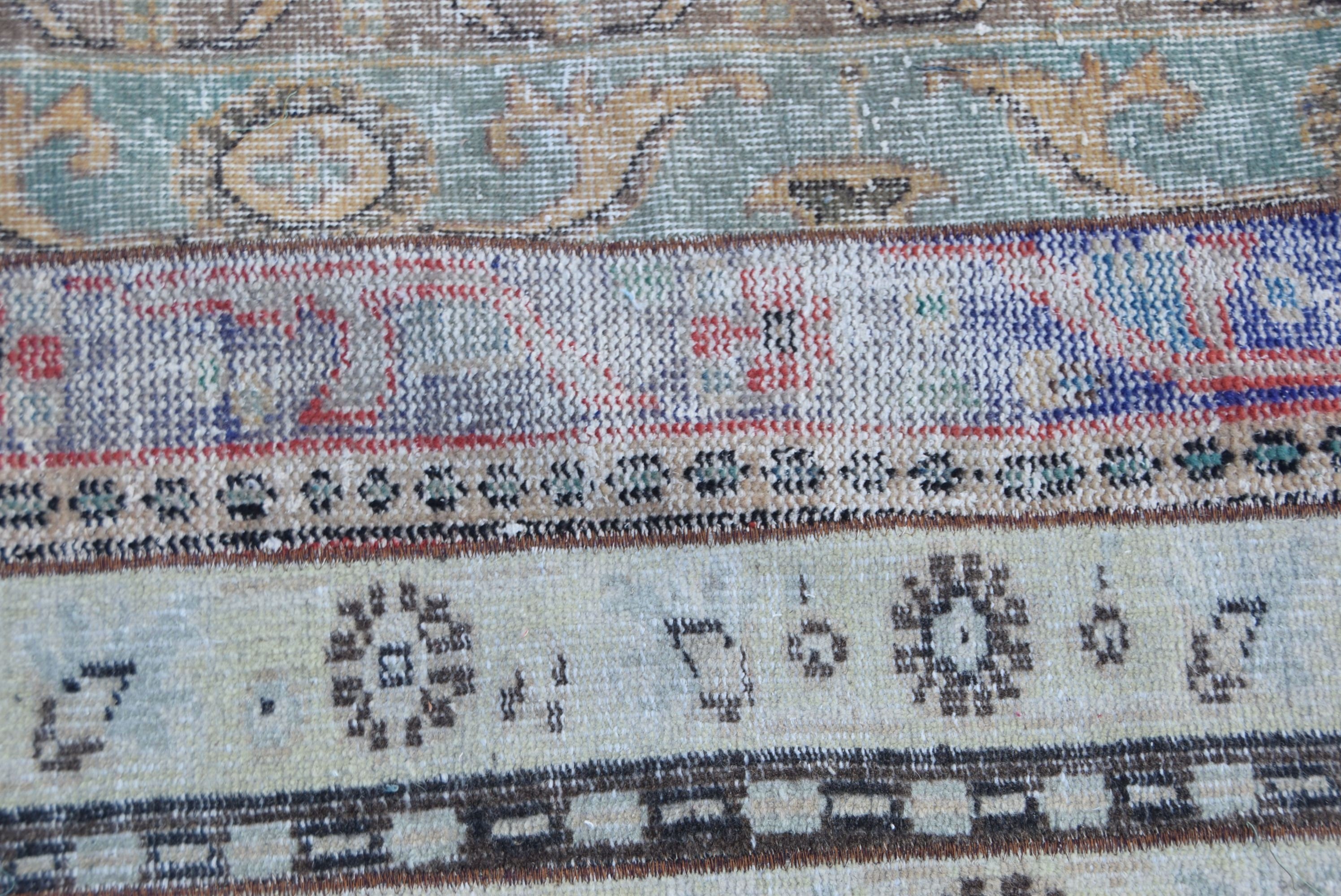 Beige Oriental Rug, Rugs for Car Mat, Oushak Rug, Turkish Rug, Bath Rug, 3.3x3.3 ft Small Rugs, Door Mat Rug, Kitchen Rug, Vintage Rug