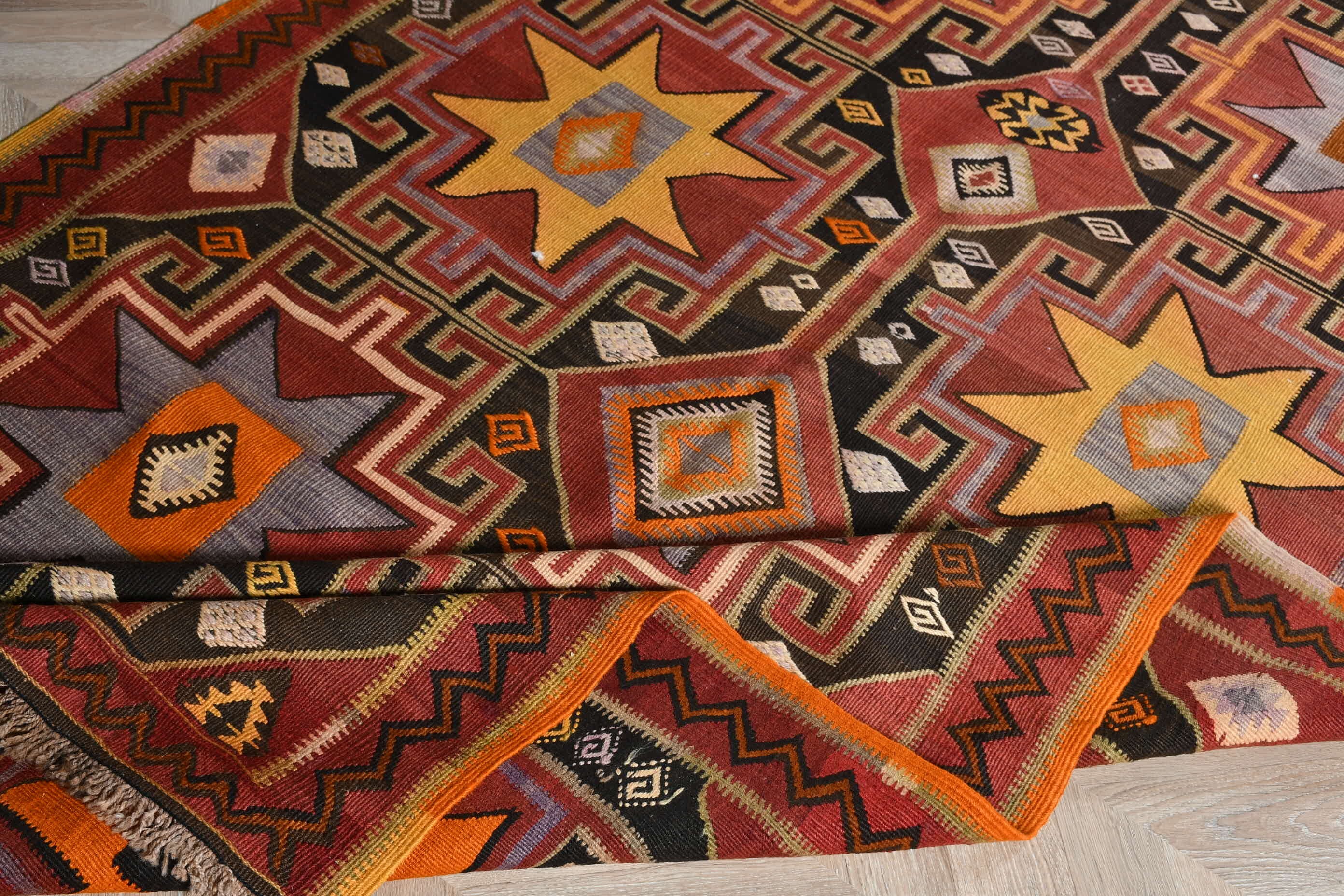 Sanat Halısı, Oryantal Halılar, 4.9x13.6 ft Runner Halısı, Kırmızı Fas Halısı, Koridor Halısı, Türk Halısı, Koridor Halısı, Mutfak Halısı, Kilim, Vintage Halılar