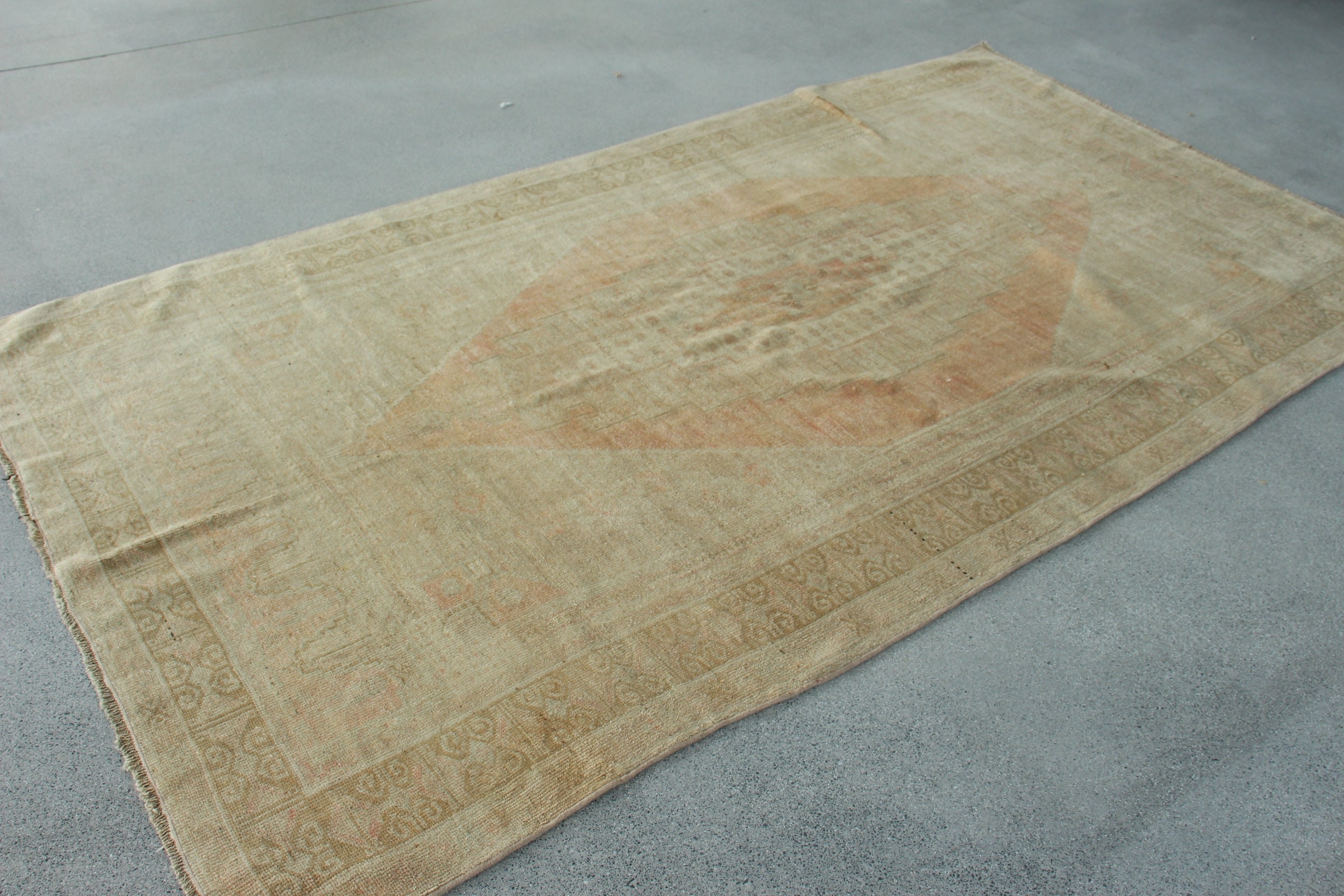 Bedroom Rugs, Moroccan Rugs, Boho Rug, Turkish Rugs, Beige Oushak Rug, 4.8x8.9 ft Large Rug, Statement Rugs, Vintage Rugs, Dining Room Rugs