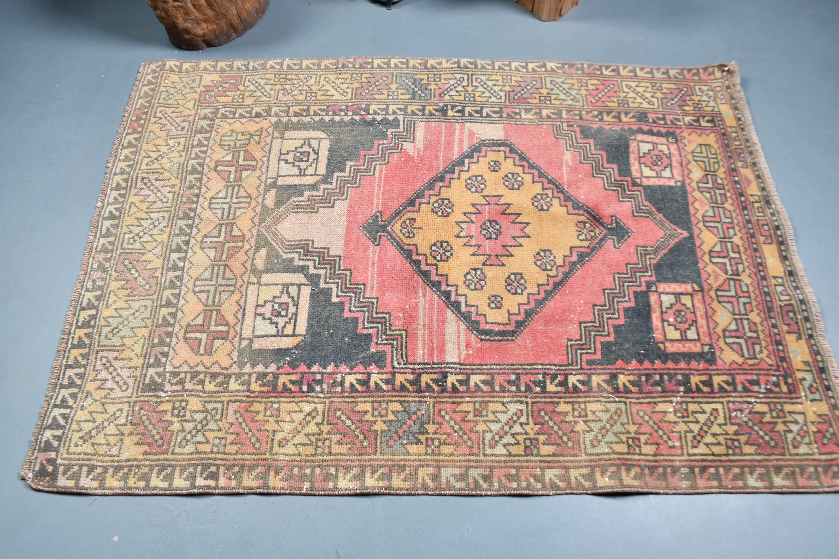 Turkish Rug, Rugs for Kitchen, Cool Rug, Kitchen Rug, Turkey Rug, Brown Moroccan Rug, 3.9x5.3 ft Accent Rugs, Vintage Rug, Nursery Rugs