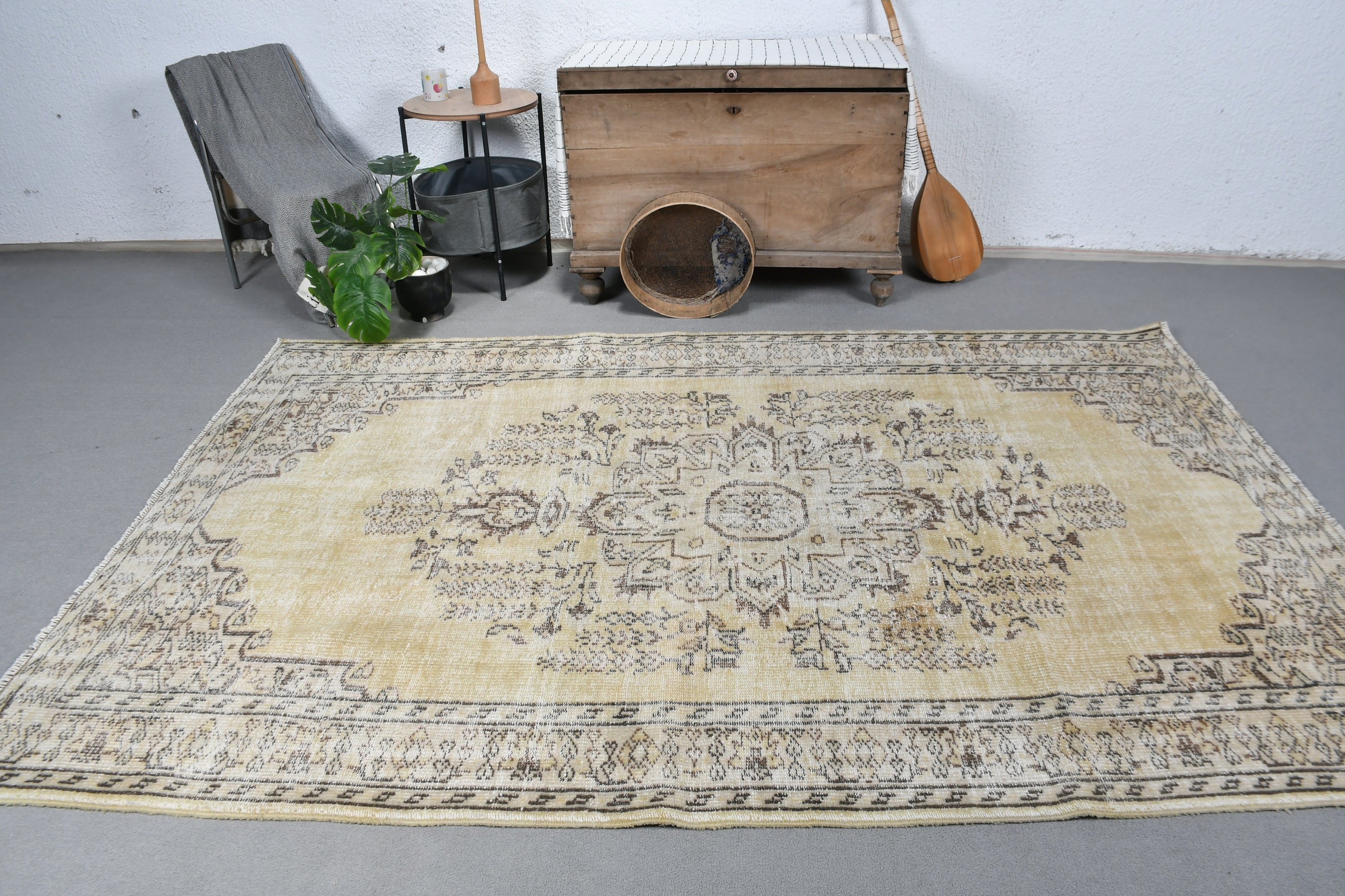 Large Area Rug Rugs, Oriental Rug, Salon Rug, Green  5.8x8.9 ft Large Rugs, Bedroom Rug, Wool Rugs, Turkish Rug, Vintage Rugs