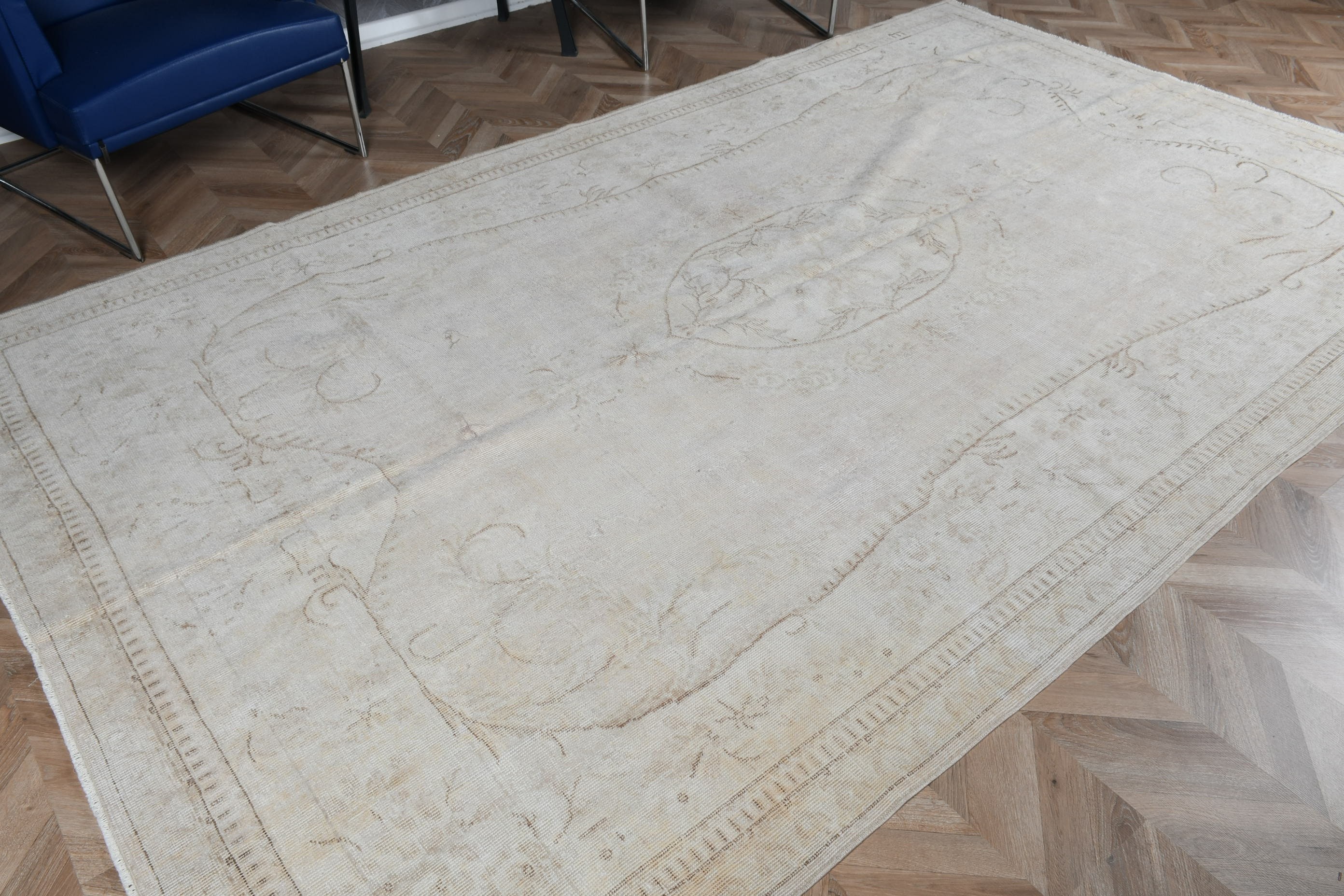 Oturma Odası Halısı, Ev Dekorasyonu Halıları, Vintage Halı, Türk Halısı, 6.6x10.9 ft Büyük Boy Halılar, Bej Anadolu Halısı, Yatak Odası Halısı, Salon Halıları