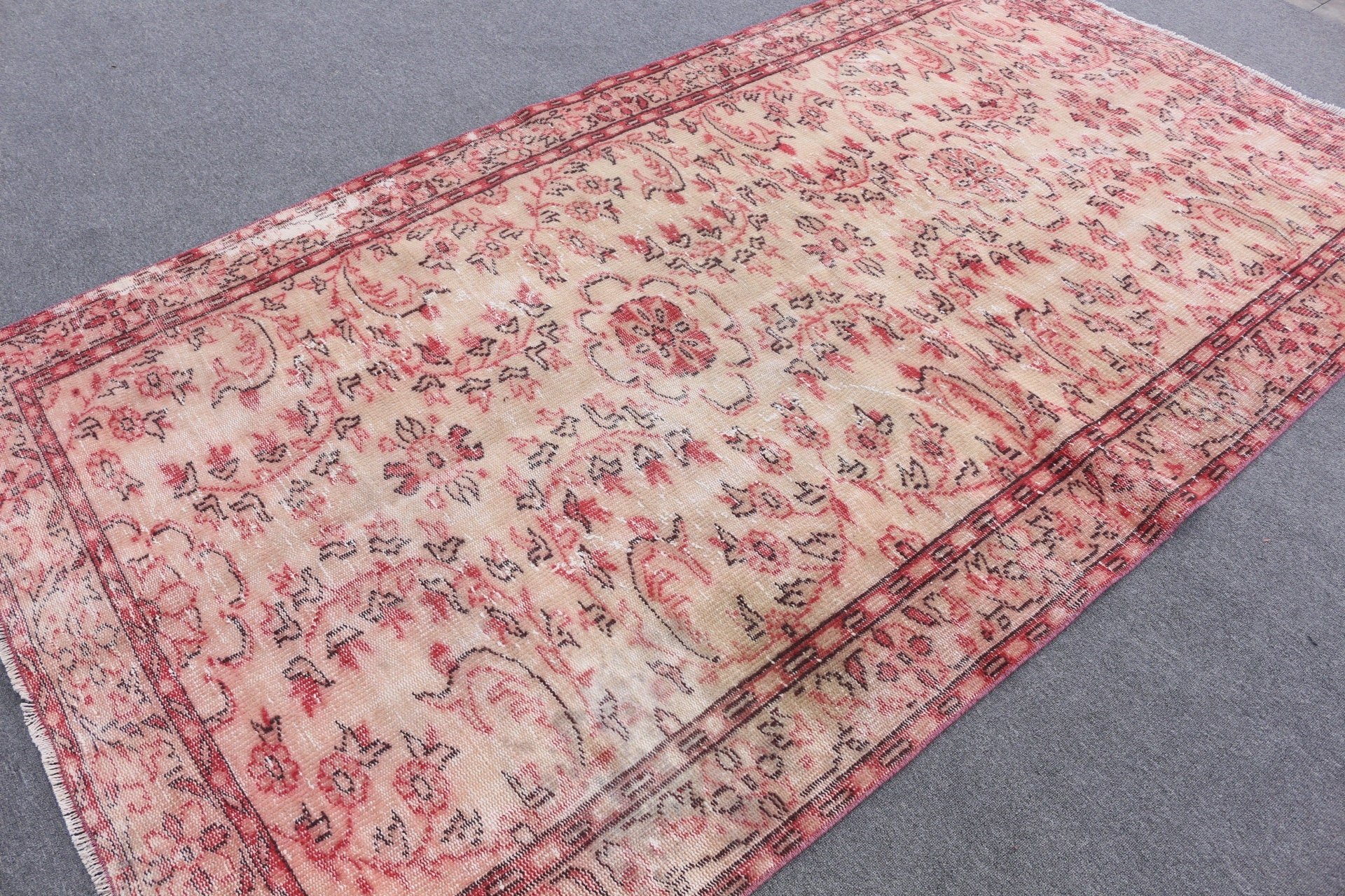 5.1x9.2 ft Large Rugs, Retro Rug, Art Rug, Moroccan Rugs, Oushak Rug, Vintage Rug, Turkish Rug, Dining Room Rug, Salon Rugs, Red Oushak Rug