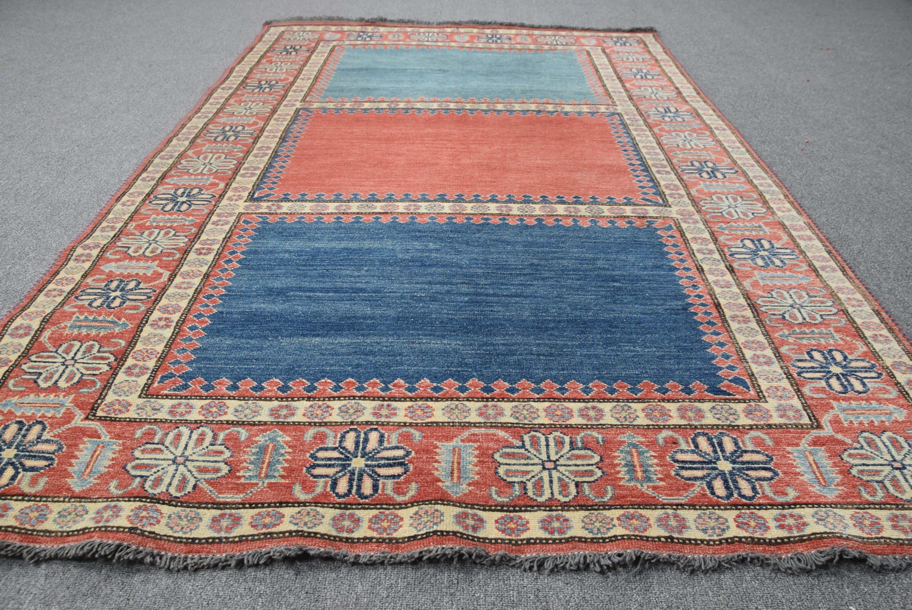 Red Moroccan Rugs, Retro Rug, Rugs for Living Room, Cool Rug, Oriental Rug, Turkish Rugs, Vintage Rugs, Indoor Rugs, 4.2x6.2 ft Area Rug