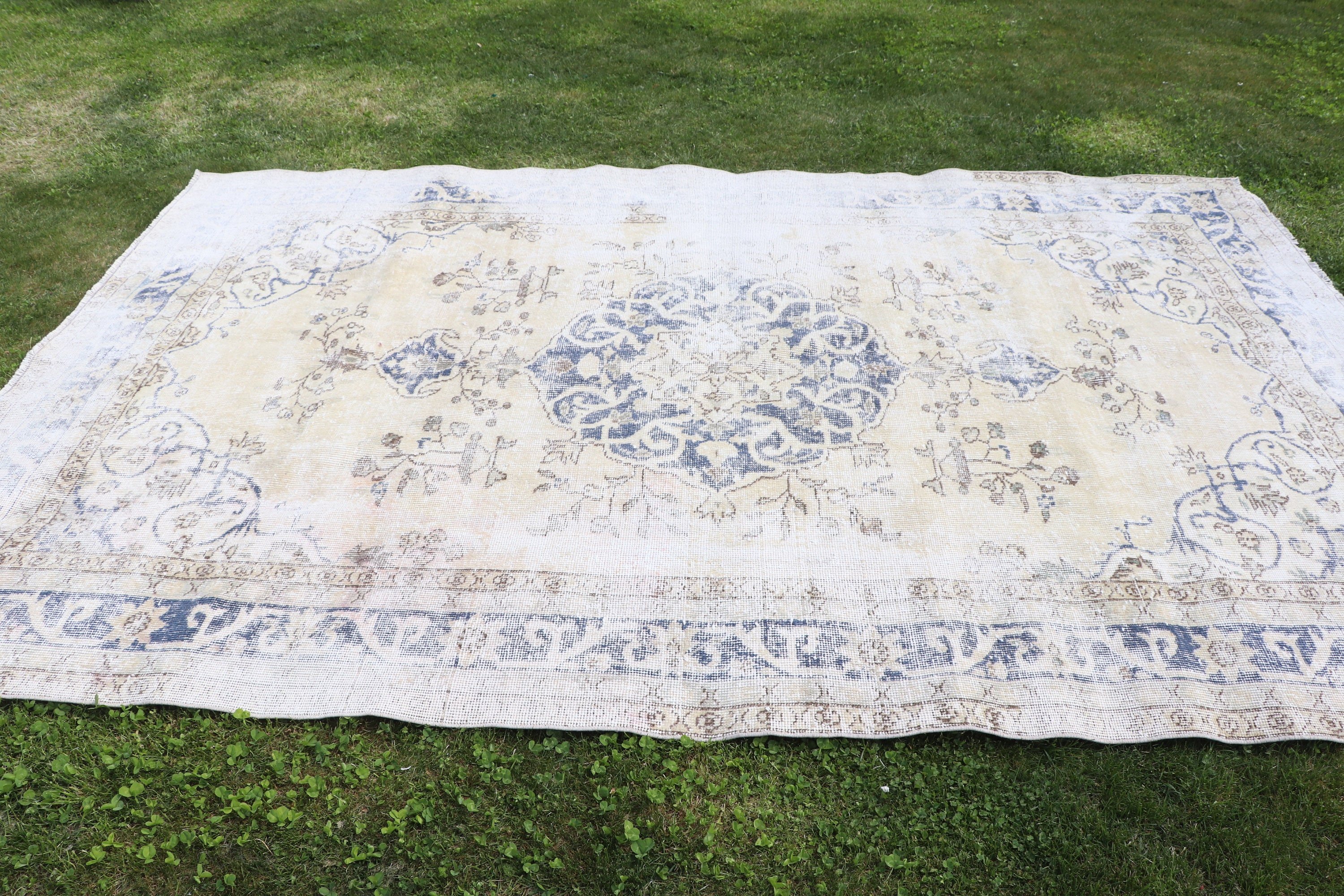 6.5x10 ft Large Rug, Vintage Rugs, Oriental Rug, Turkish Rug, Beige Moroccan Rug, Flatweave Rug, Dining Room Rugs, Living Room Rugs