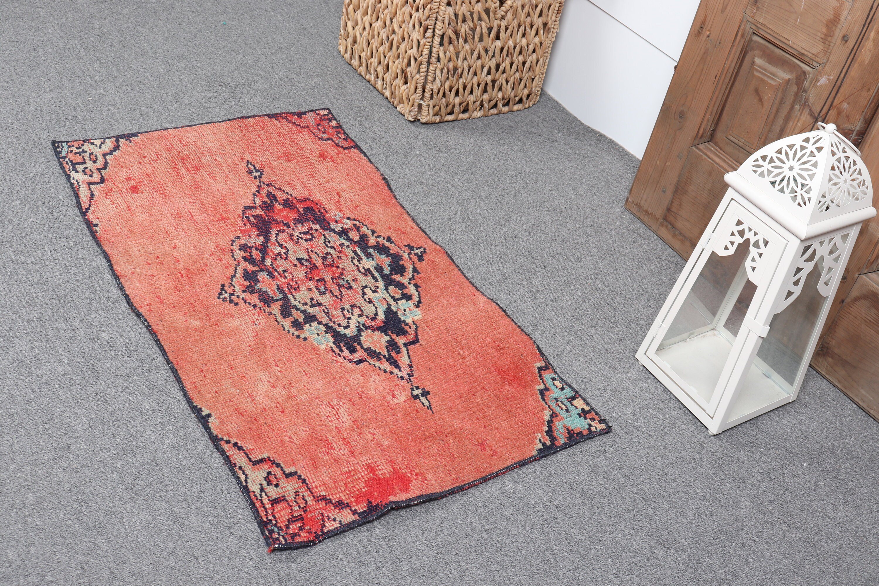 Pale Rugs, Bedroom Rug, 1.6x2.9 ft Small Rugs, Car Mat Rug, Rugs for Car Mat, Turkish Rugs, Red Anatolian Rug, Vintage Rug, Home Decor Rugs