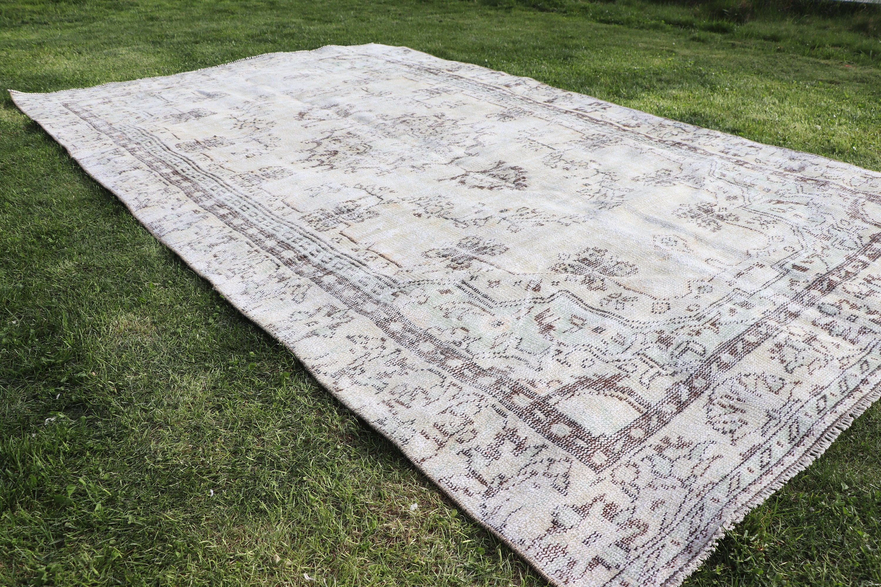 Floor Rug, Large Oushak Rug, Vintage Rugs, Beige Luxury Rugs, Modern Rugs, Turkish Rug, Large Vintage Rugs, 5.6x9.6 ft Large Rugs