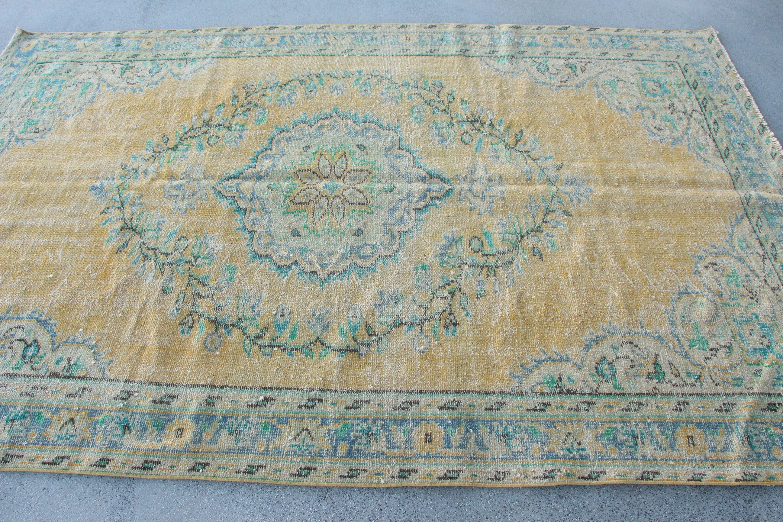 Yatak Odası Halıları, Büyük Vintage Halı, Vintage Halı, Türk Halıları, Ev Dekorasyonu Halısı, Turuncu Düz Dokuma Halıları, Salon Halıları, 5.6x8.7 ft Büyük Halı