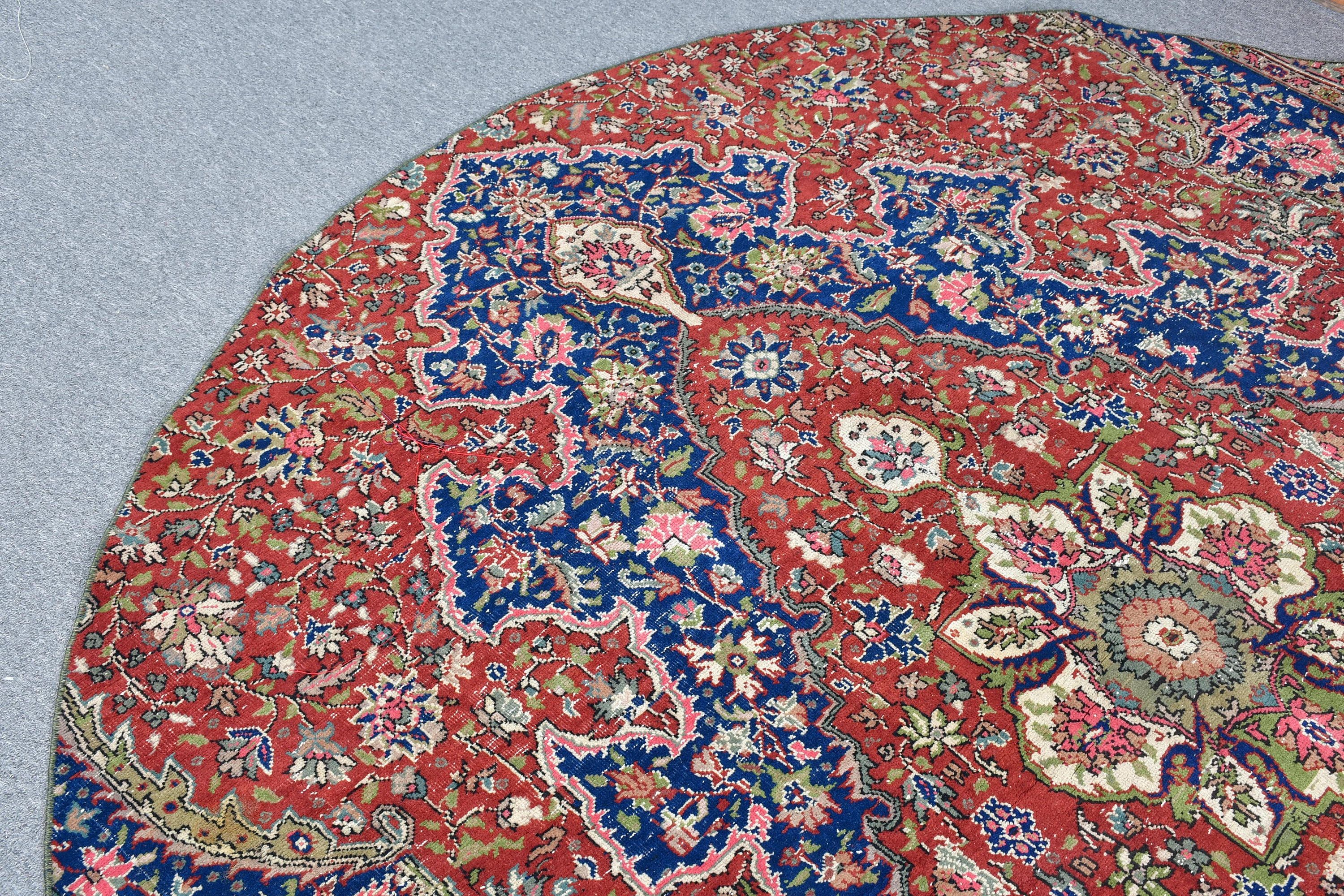 Vintage Halı, 6.2x6.2 ft Alan Halısı, Kahverengi Ev Dekor Halısı, Türk Halıları, Yurt Halısı, Antika Halılar, Çocuk Odası Halıları, Anadolu Halısı, İç Mekan Halısı