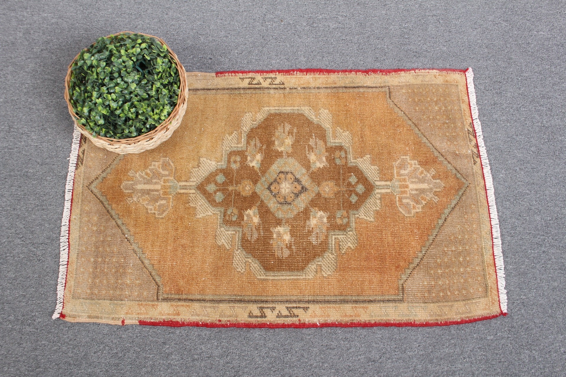 Rugs for Car Mat, Kitchen Rugs, Brown Antique Rug, Oriental Rug, Car Mat Rug, Vintage Rug, 1.7x2.8 ft Small Rug, Moroccan Rug, Turkish Rug