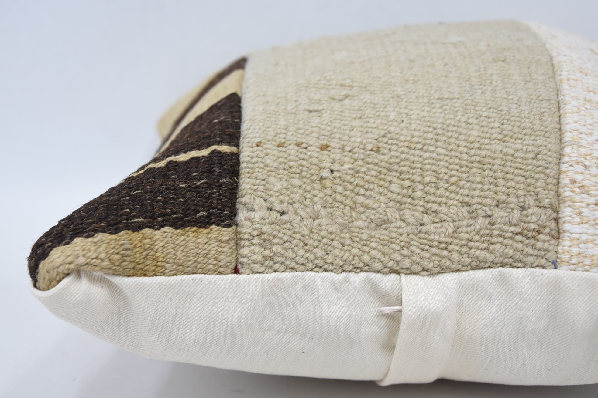 Vintage Kilim Throw Pillow, 14"x14" Beige Cushion, Vintage Pillow, Neutral Throw Pillow Sham, Gift Pillow, Bolster Throw Pillow Cover