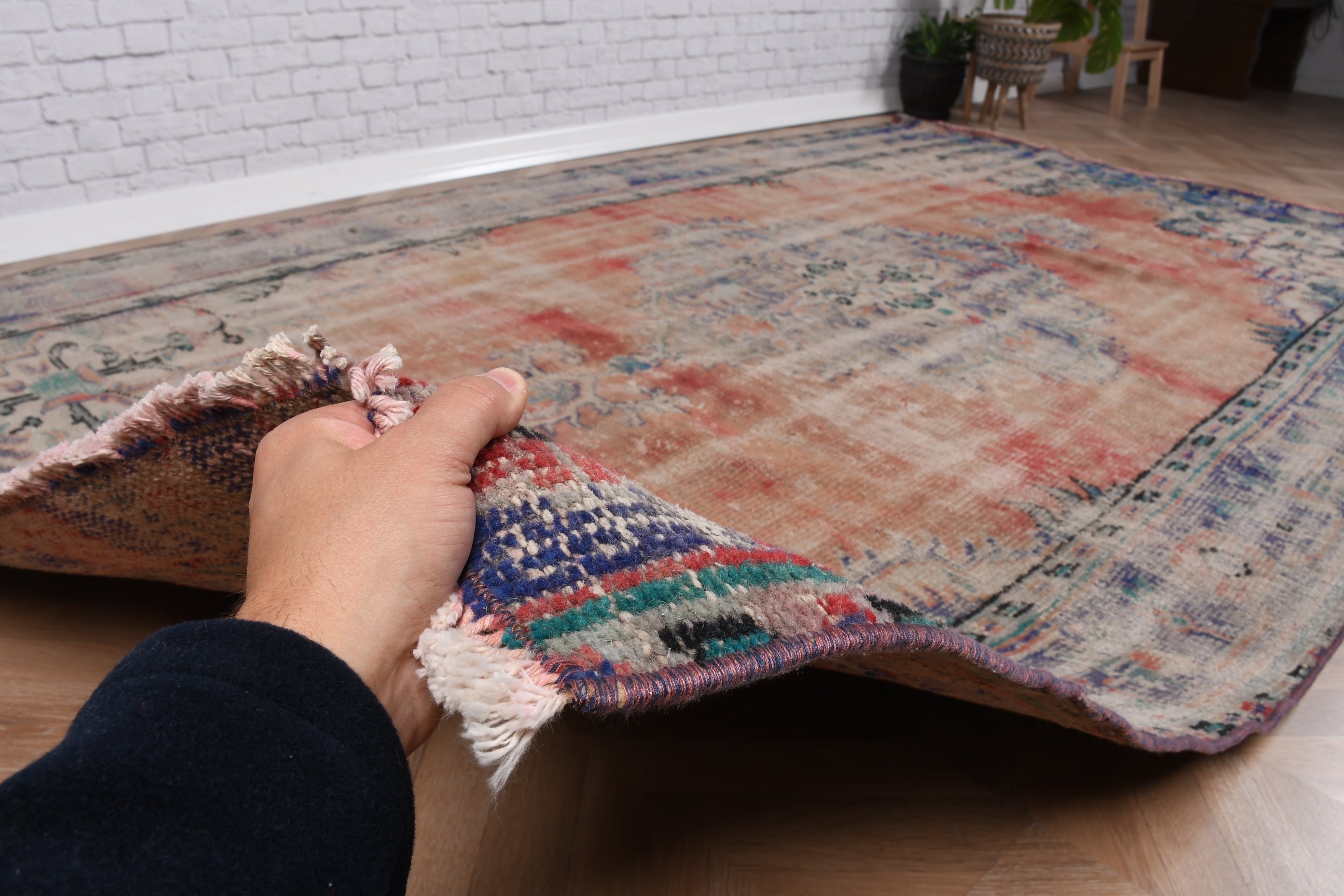 Bohemian Rug, 6x9.4 ft Large Rug, Red Moroccan Rugs, Handwoven Rugs, Vintage Rugs, Bedroom Rugs, Luxury Rugs, Dining Room Rug, Turkish Rugs