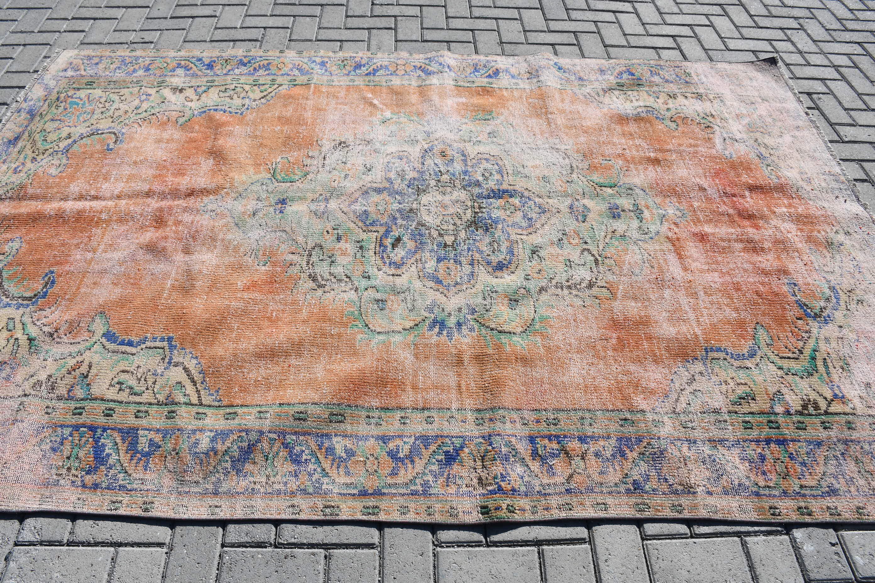 Türk Halıları, Salon Halıları, Vintage Halı, Havalı Halı, Kırmızı Ev Dekor Halısı, Yemek Odası Halıları, Anadolu Halısı, El Dokuma Halısı, 5.9x9 ft Büyük Halılar