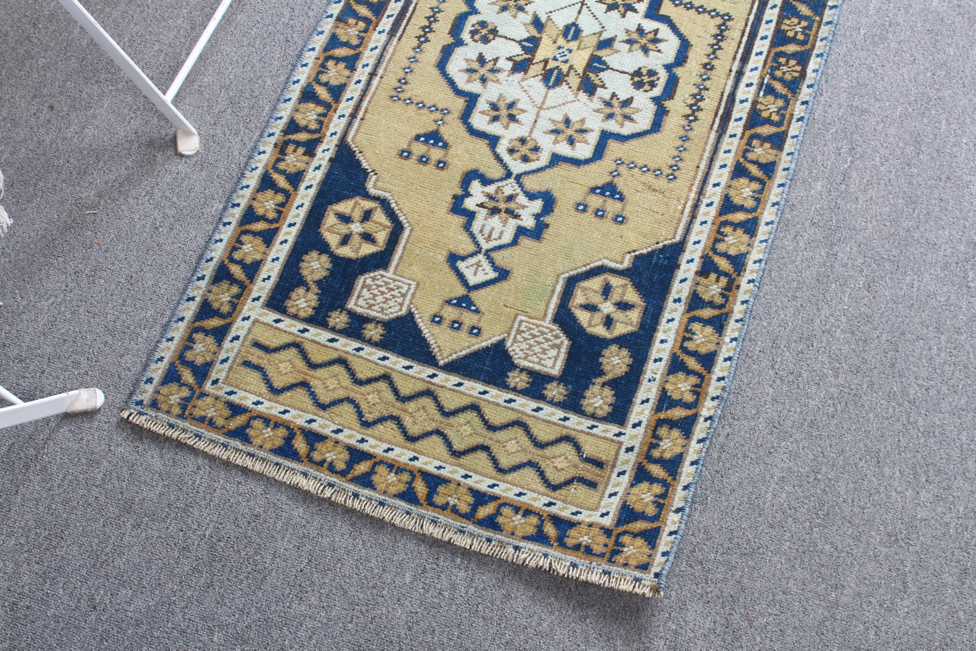 1.7x3.3 ft Küçük Halı, Retro Halılar, Yeşil Ev Dekorasyonu Halıları, Araba Paspas Halısı, Yatak Odası Halıları, Yün Halılar, Türk Halıları, Fas Halıları, Vintage Halı