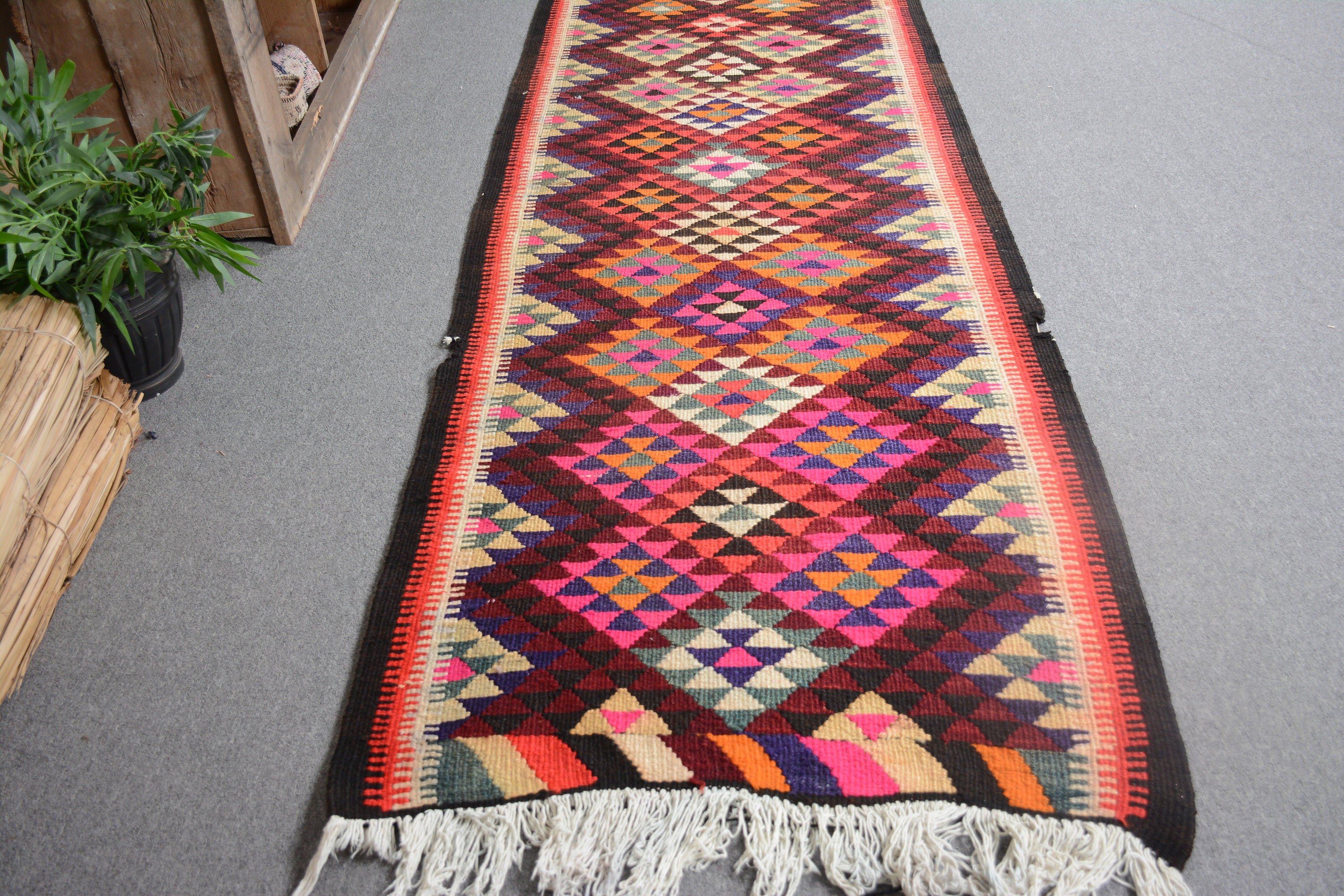 Nomadic Rug, Corridor Rug, Kitchen Rugs, 3x11.8 ft Runner Rug, Oriental Rug, Kilim, Turkish Rugs, Bedroom Rug, Rugs for Stair, Vintage Rug