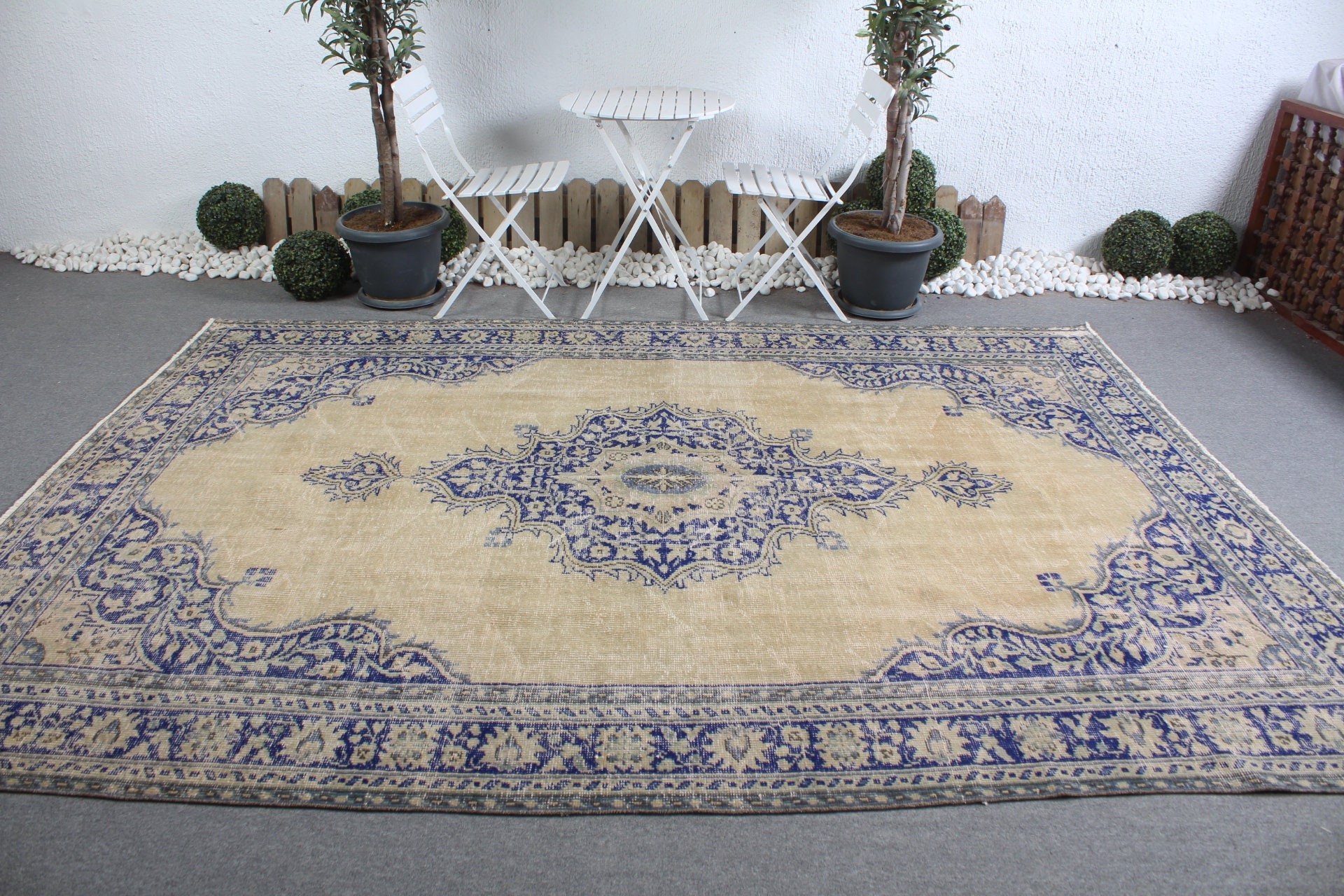 Boho Rug, Anatolian Rug, Saloon Rug, Beige Bedroom Rug, Vintage Rug, Moroccan Rug, Turkish Rugs, 7.4x10.4 ft Oversize Rug, Dining Room Rug