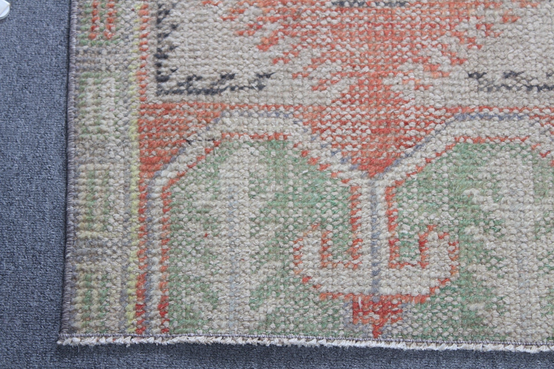 Wall Hanging Rug, 1.8x3.4 ft Small Rug, Bedroom Rug, Nursery Rugs, Muted Rug, Orange Anatolian Rug, Vintage Rug, Turkish Rug