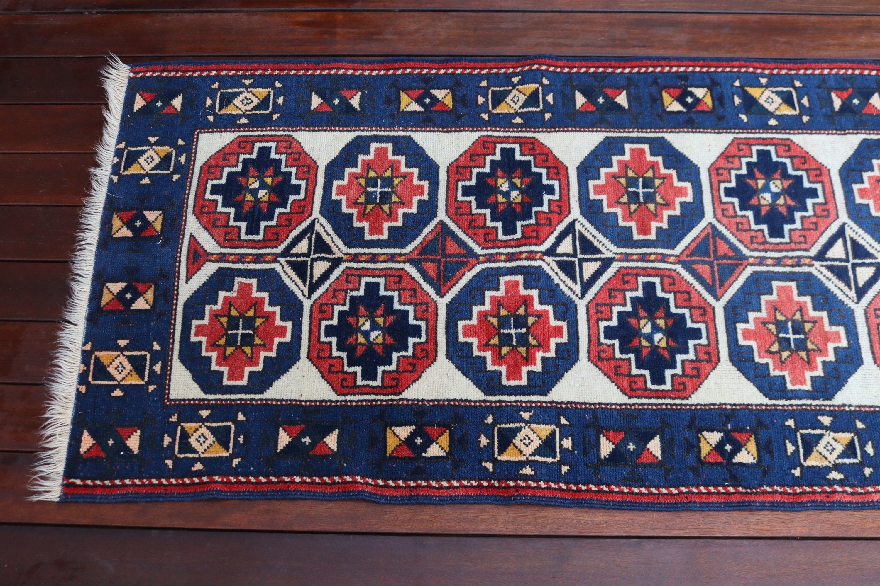 Mavi Açıklama Halısı, Türk Halısı, Boho Halısı, Koridor Halısı, Mutfak Halıları, Nötr Halı, Vintage Halı, 2.3x8.7 ft Runner Halıları, Mutfak Halıları