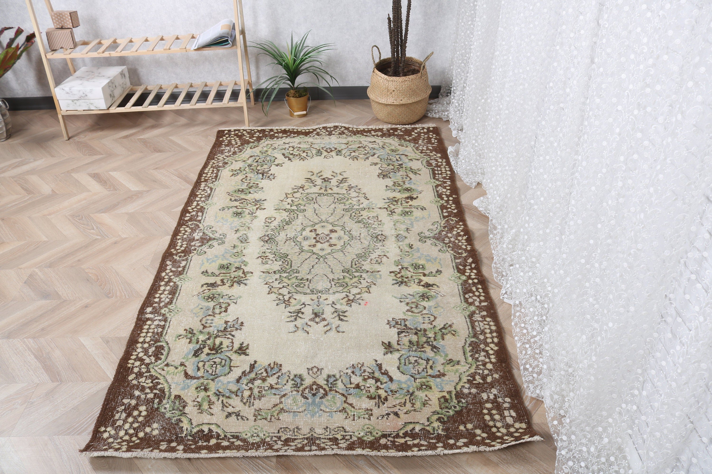 Beige Modern Rugs, 3.9x6.6 ft Area Rugs, Home Decor Rug, Turkish Rugs, Office Rugs, Nursery Rug, Vintage Rugs, Modern Rug, Dining Room Rugs