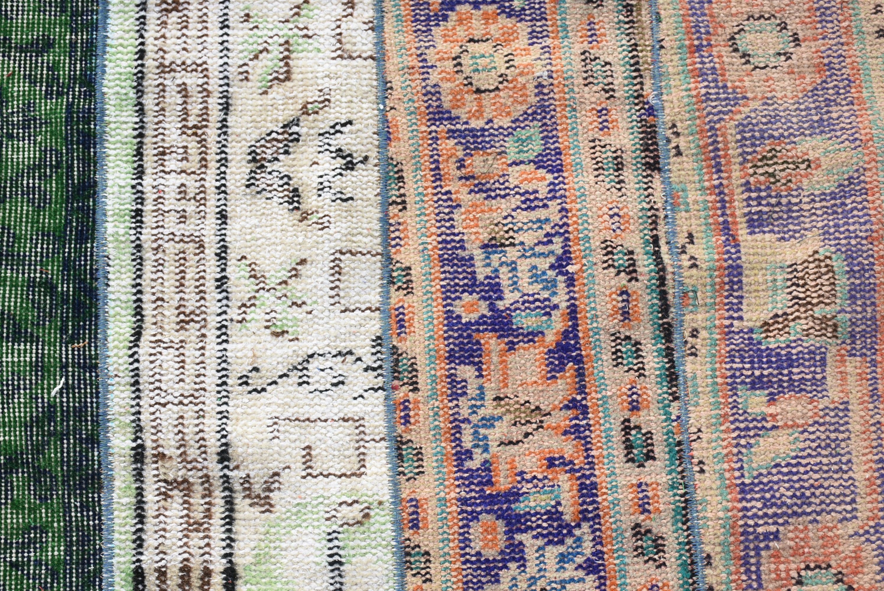 Rugs for Bathroom, Blue Antique Rugs, Bath Rugs, 3.2x3.2 ft Small Rug, Nursery Rug, Vintage Rug, Oushak Rug, Turkish Rug