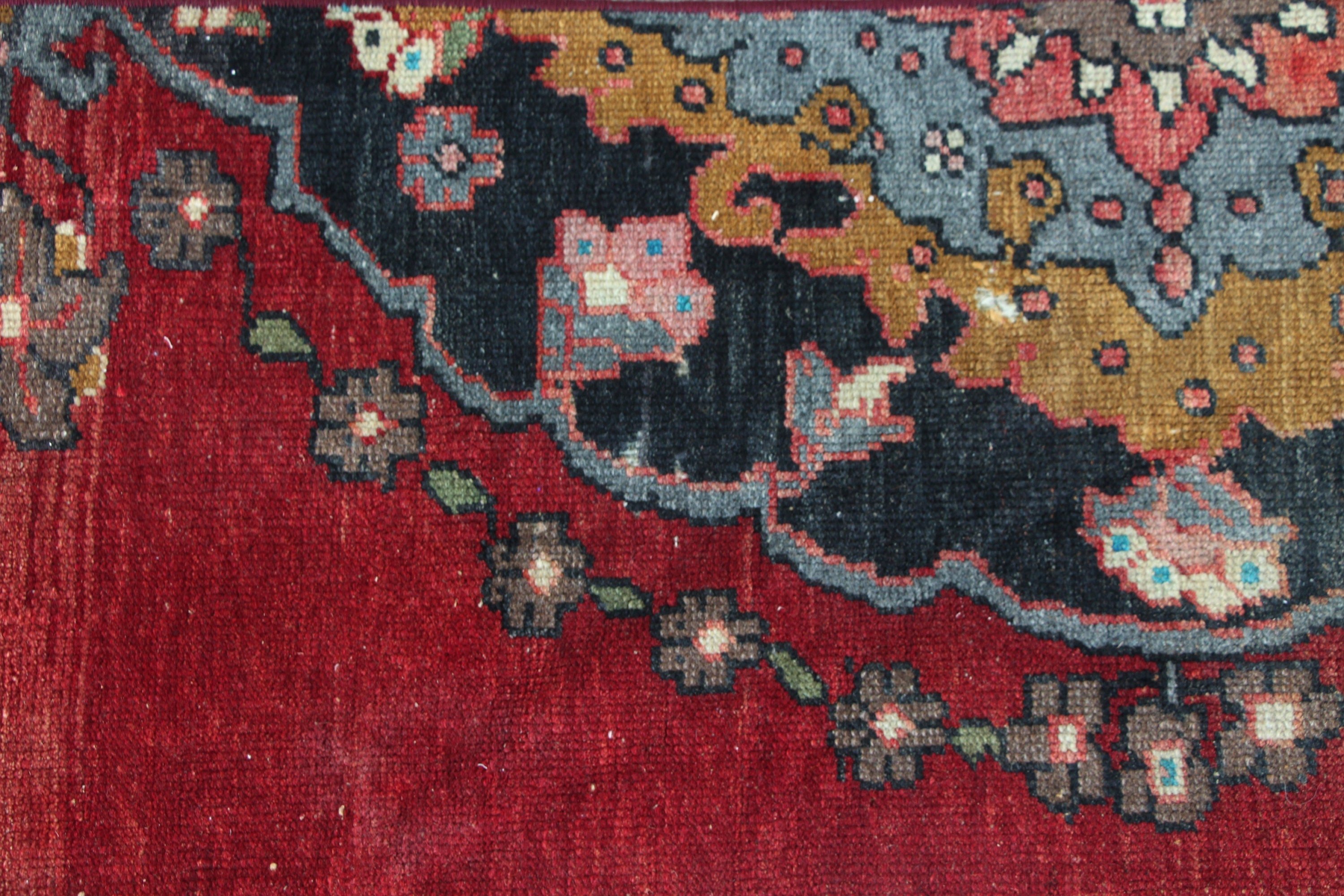 Turkish Rug, Vintage Rugs, Wall Hanging Rug, Bath Rug, Purple  1.4x3.3 ft Small Rug, Moroccan Rugs, Muted Rugs, Wool Rug