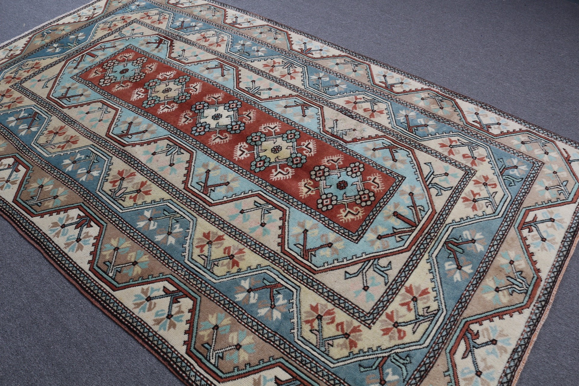 Home Decor Rug, Beige Antique Rugs, Pastel Rug, Vintage Rugs, 5.3x9 ft Large Rug, Turkish Rug, Anatolian Rug, Bedroom Rug, Salon Rug