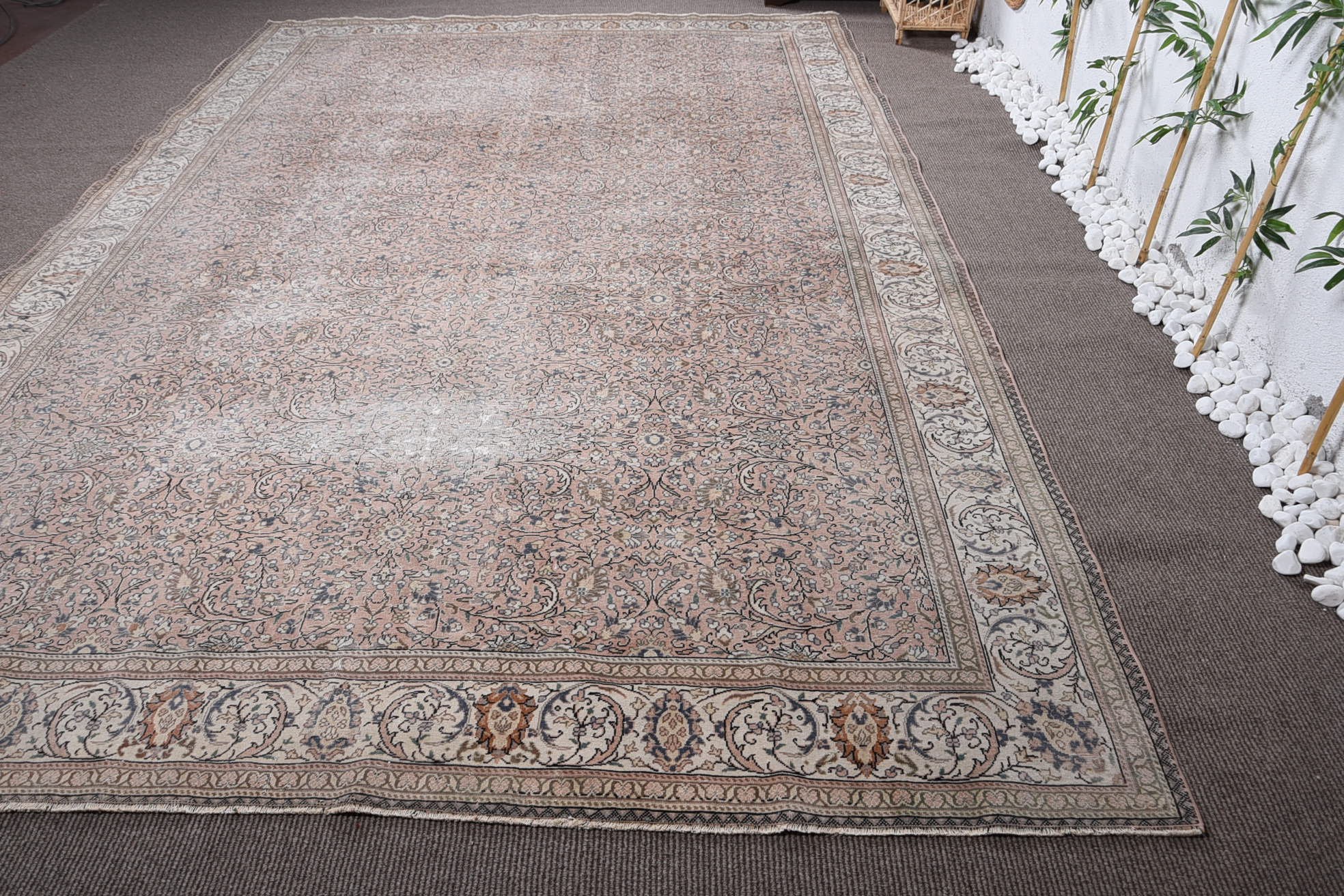 Salon Halısı, Soluk Halı, 8.3x12.7 ft Büyük Boy Halı, Türk Halısı, Yemek Odası Halıları, Mutfak Halısı, Oturma Odası Halısı, Vintage Halı, Anadolu Halısı