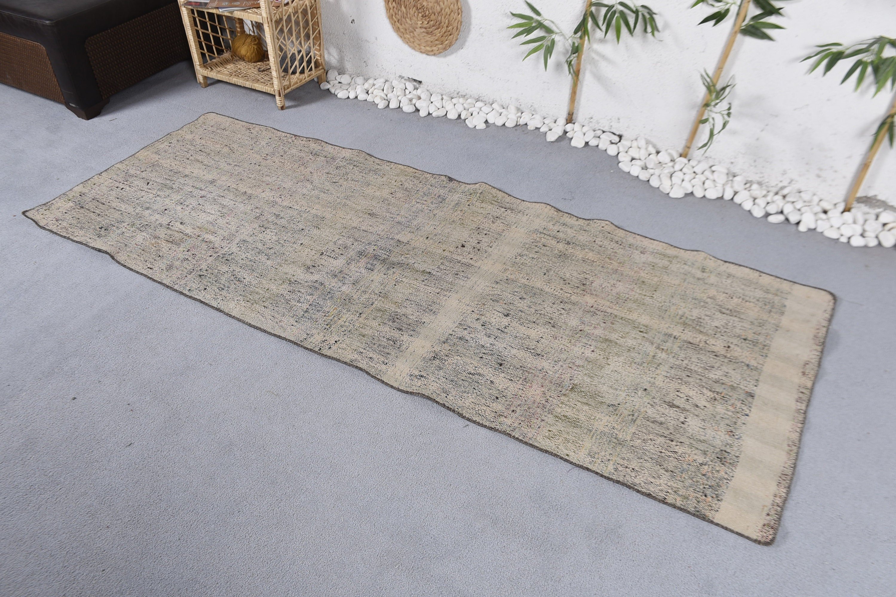 El Yapımı Halı, Vintage Halılar, 2,9x7,8 ft Yolluk Halıları, Mutfak Halısı, Yün Halıları, Merdiven Halıları, Mavi Oryantal Halı, Türk Halısı