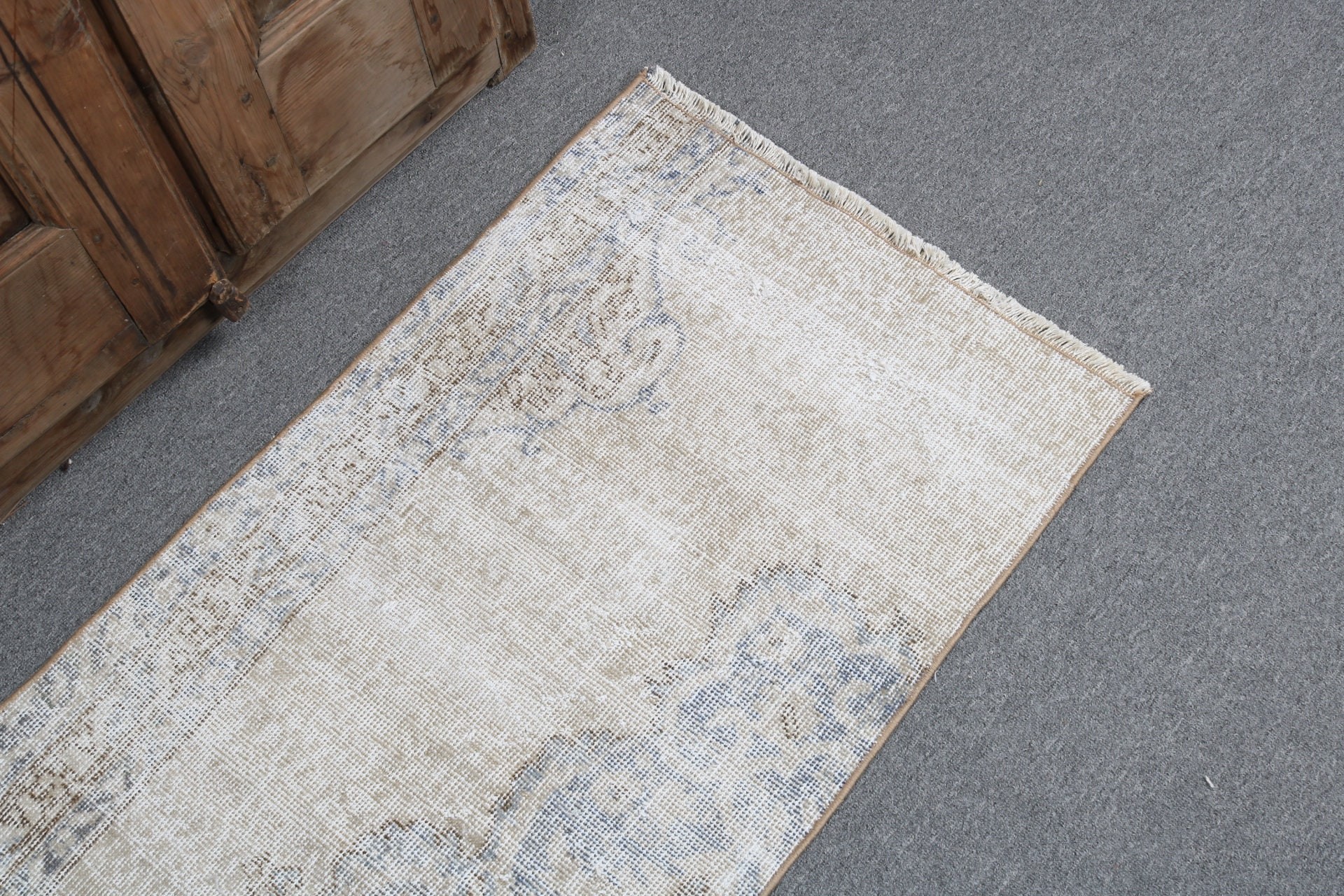 Rugs for Bath, Turkish Rug, Small Boho Rugs, Bedroom Rug, Vintage Rug, Wool Rugs, Bath Rug, Beige  2x3.4 ft Small Rug