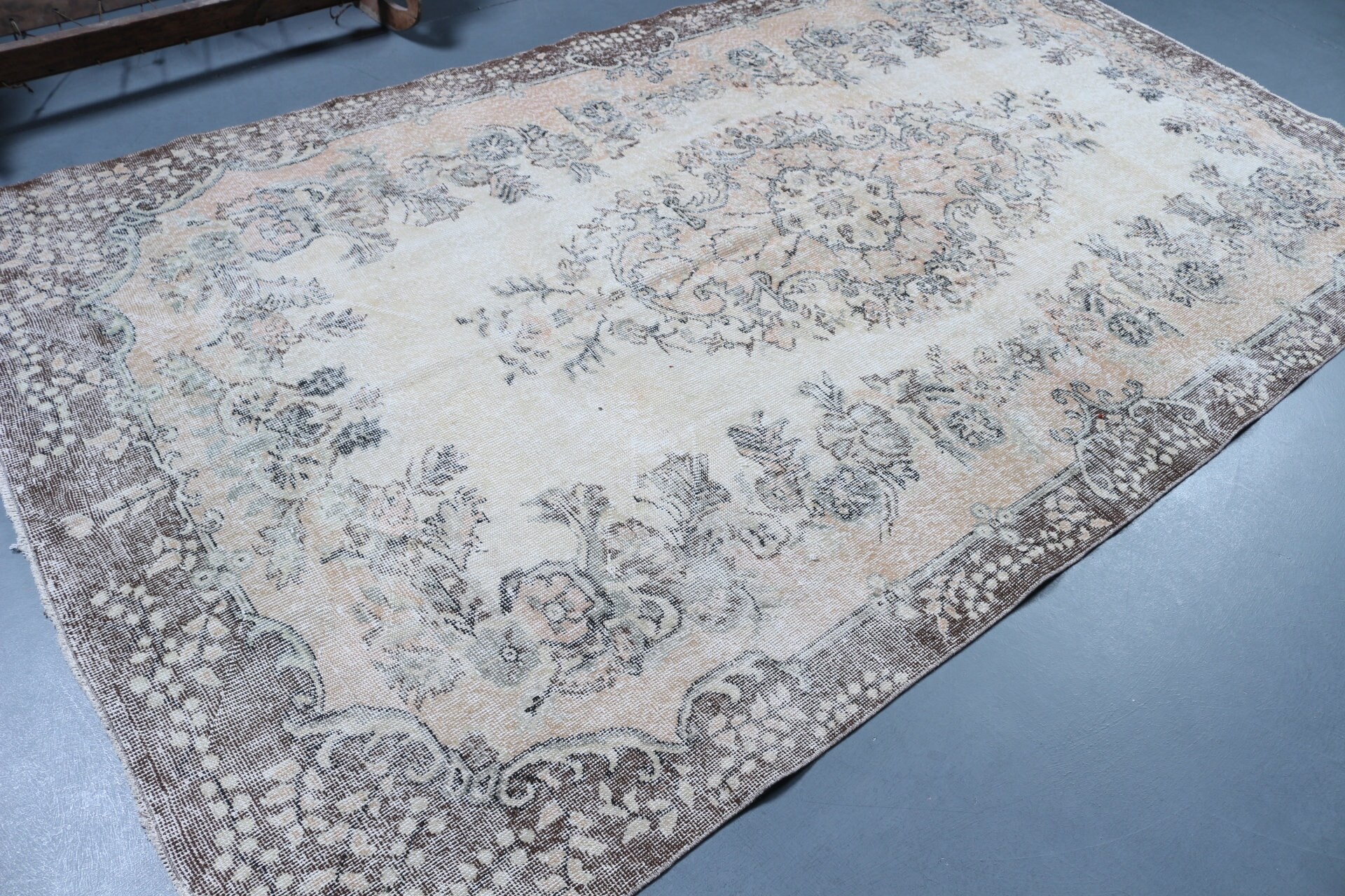 Bedroom Rug, Floor Rugs, 5.6x9.6 ft Large Rugs, Vintage Rug, Beige Bedroom Rugs, Rugs for Living Room, Turkish Rug, Salon Rug, Designer Rug