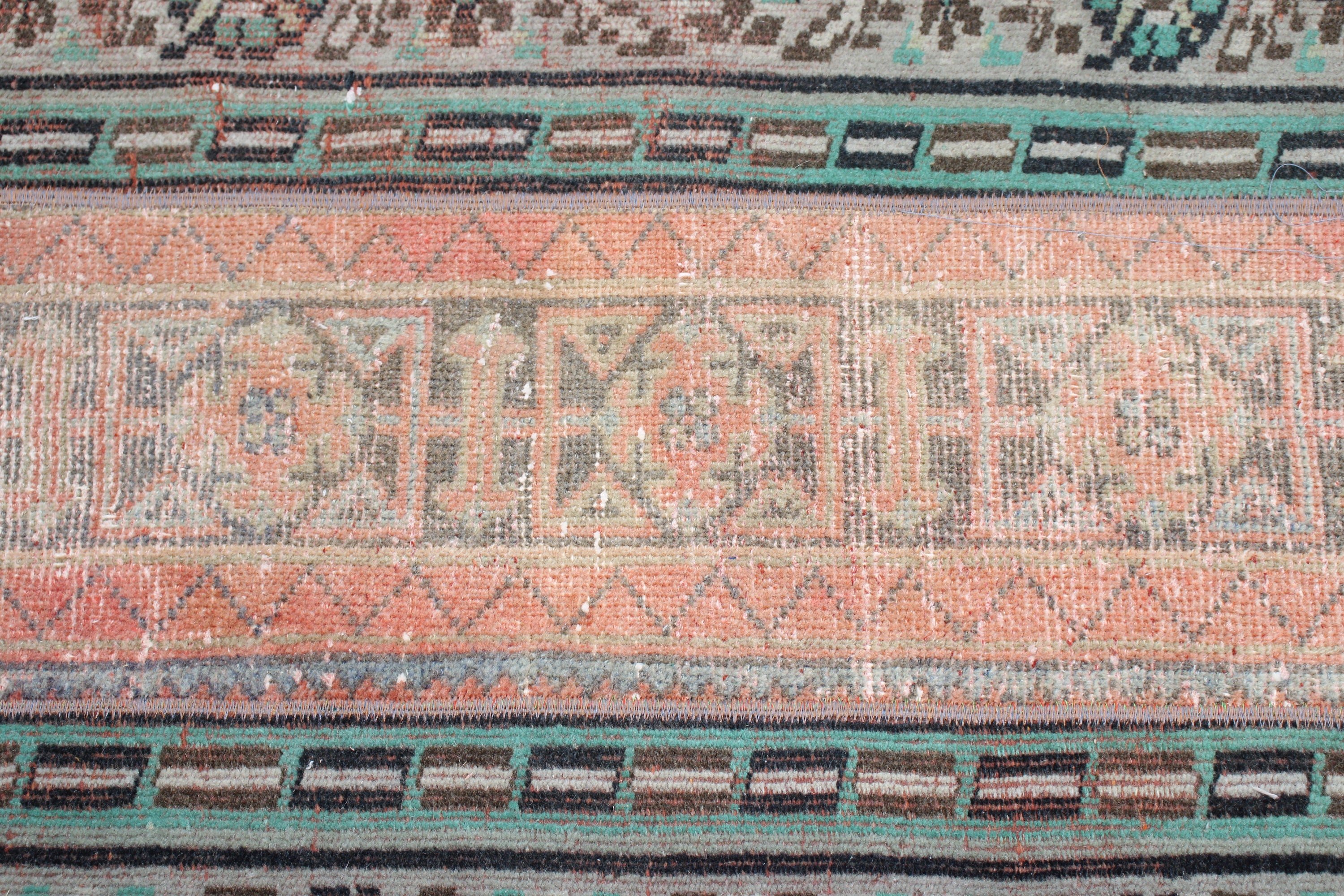 Kitchen Rugs, Home Decor Rugs, Small Boho Rugs, Orange Oriental Rug, Turkish Rugs, Vintage Rug, 1.8x3.9 ft Small Rugs, Nursery Rugs