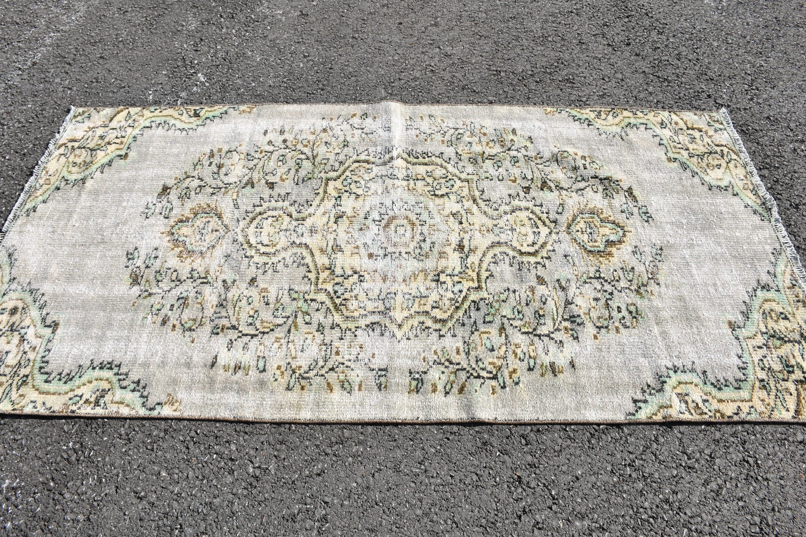 Pink Oushak Rug, Floor Rug, Living Room Rugs, Hand Woven Rug, Rugs for Floor, Vintage Rug, Kitchen Rug, 3.7x7.1 ft Area Rug, Turkish Rug