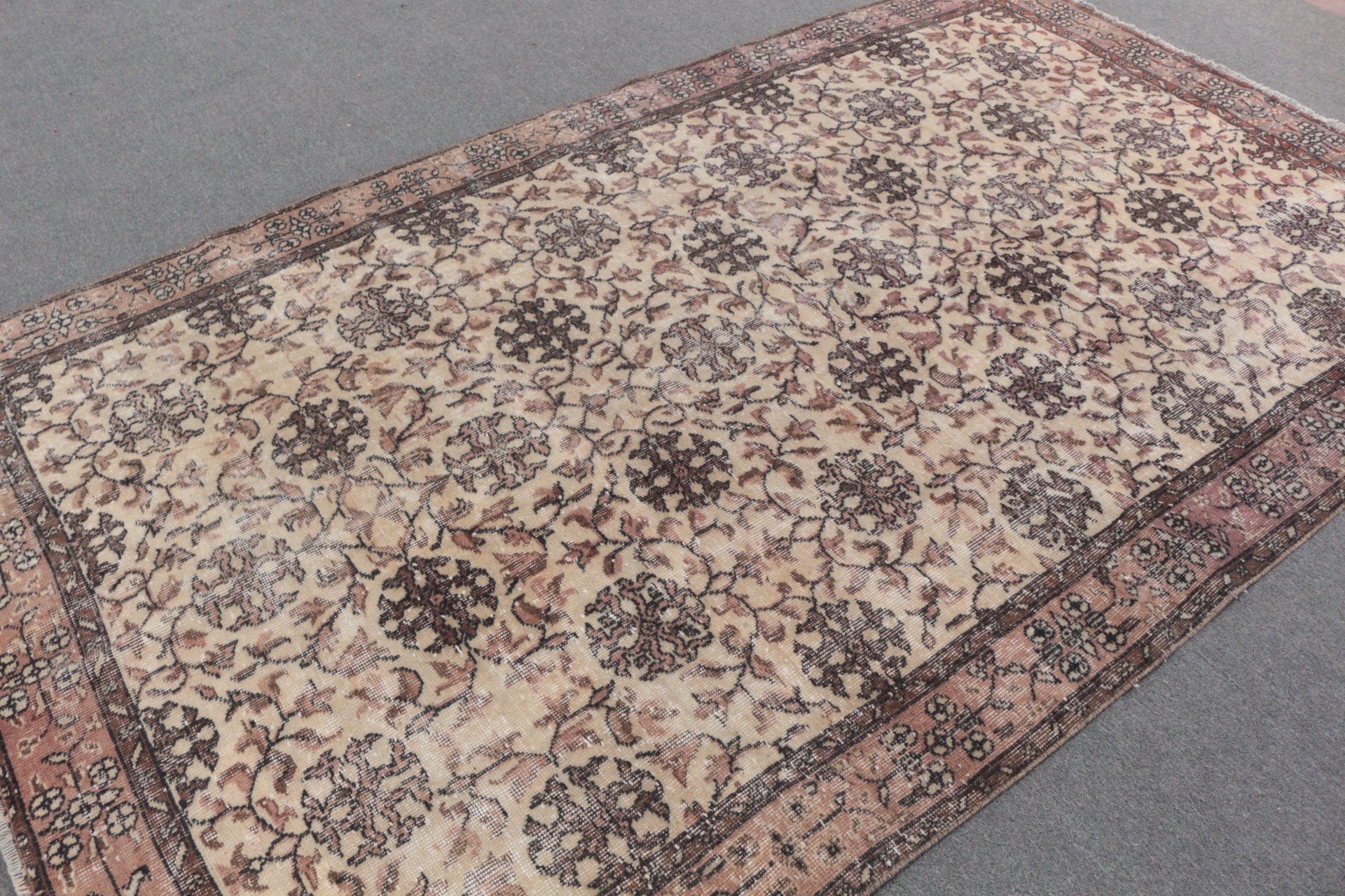 Cute Rug, Living Room Rug, Vintage Rugs, Dining Room Rugs, Turkish Rug, 5.5x9.3 ft Large Rug, Beige Bedroom Rugs, Bedroom Rugs, Antique Rug