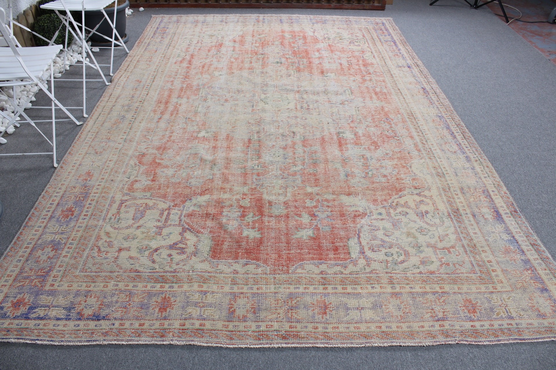 7.4x11.2 ft Oversize Rugs, Turkish Rugs, Saloon Rugs, Living Room Rugs, Vintage Rug, Red Oriental Rug, Art Rug, Oriental Rug, Moroccan Rugs