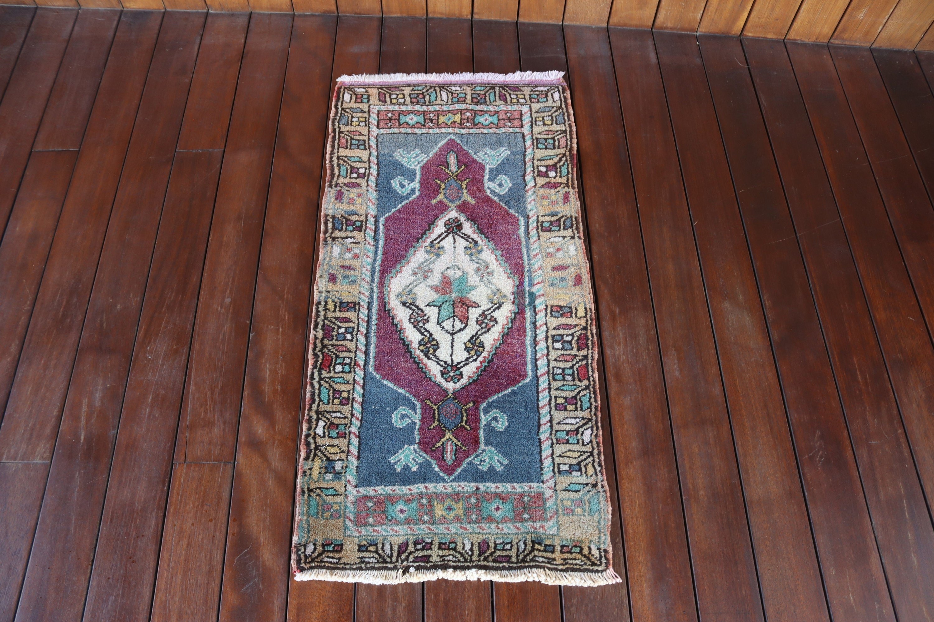 Bathroom Rugs, Vintage Rug, Pink Statement Rug, Statement Rugs, Turkish Rug, Car Mat Rugs, 1.4x3 ft Small Rug, Moroccan Rugs, Outdoor Rug