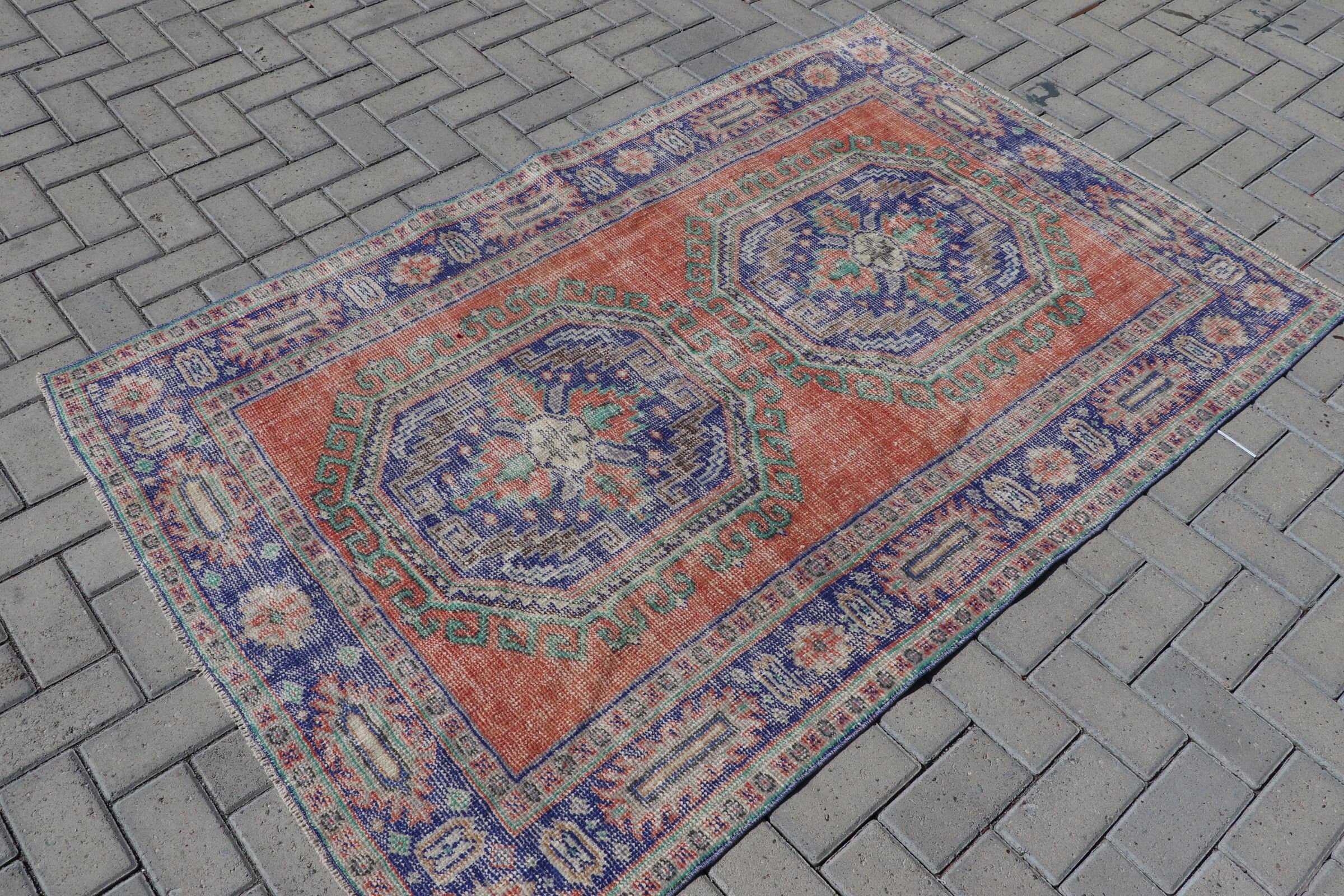 Turkish Rug, Rugs for Bedroom, Floor Rug, Pale Rug, Red Anatolian Rug, Nursery Rug, 4x6.2 ft Area Rugs, Vintage Rug, Oriental Rug, Cool Rug