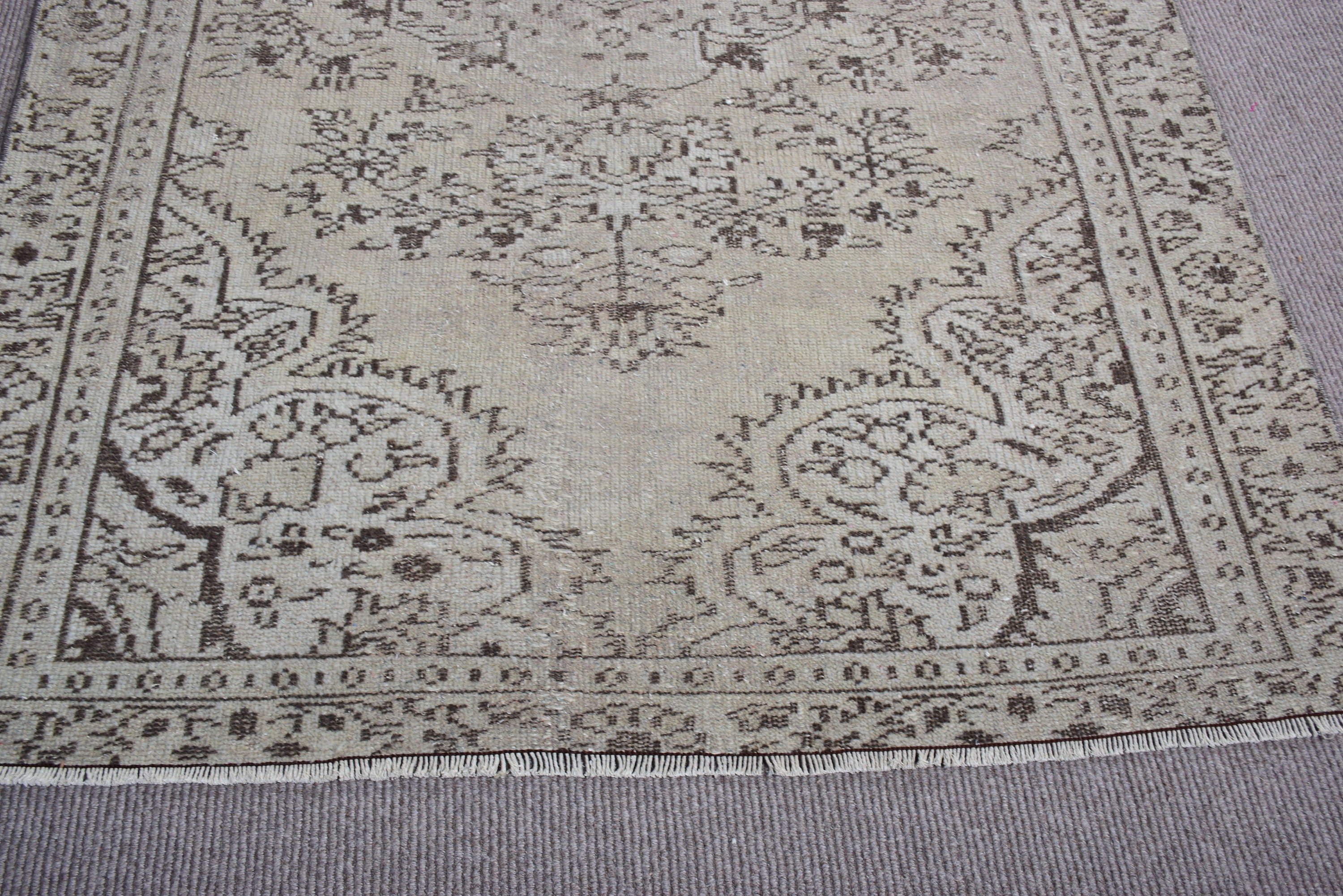 Vintage Halılar, 5x9 ft Büyük Halılar, Düz Dokuma Halı, Türk Halıları, Büyük Vintage Halılar, Yatak Odası Halıları, Anadolu Halısı, Kahverengi El Dokuma Halı