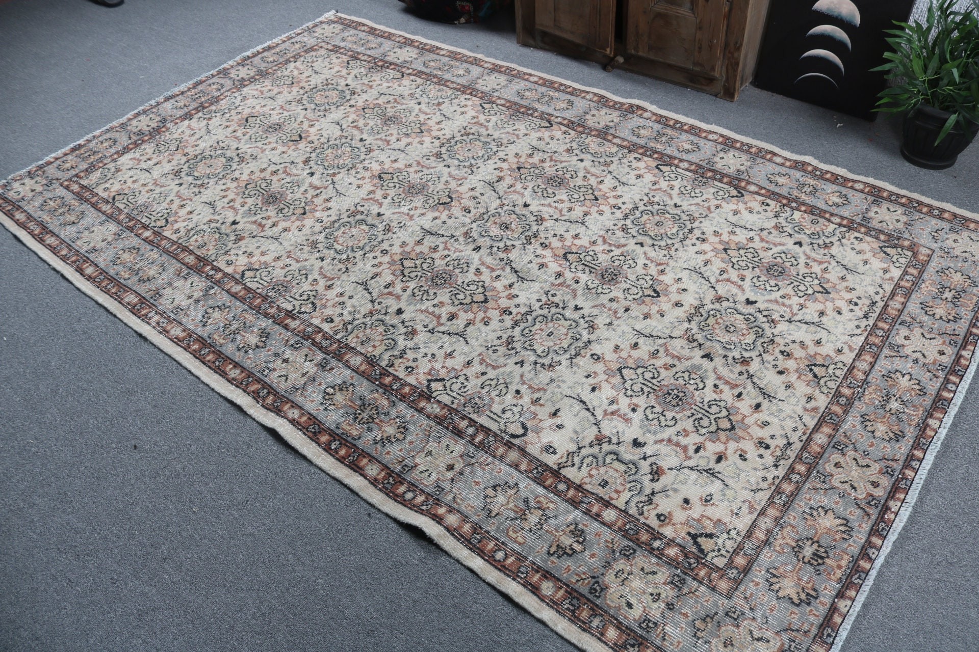 5,2x8,8 ft Büyük Halılar, Vintage Halılar, Yatak Odası Halıları, Büyük Boho Halısı, Bej Mutfak Halısı, Oryantal Halılar, El Dokuma Halılar, Aztek Halısı, Türk Halısı